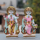 Makrana Marble Lakshmi Narayan Idol | 9 Inch