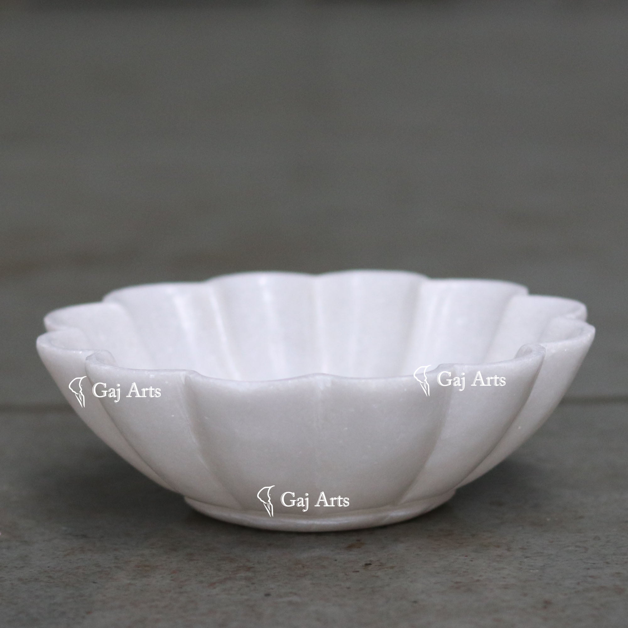 White Marble Blossom Bowl | 6 Inch