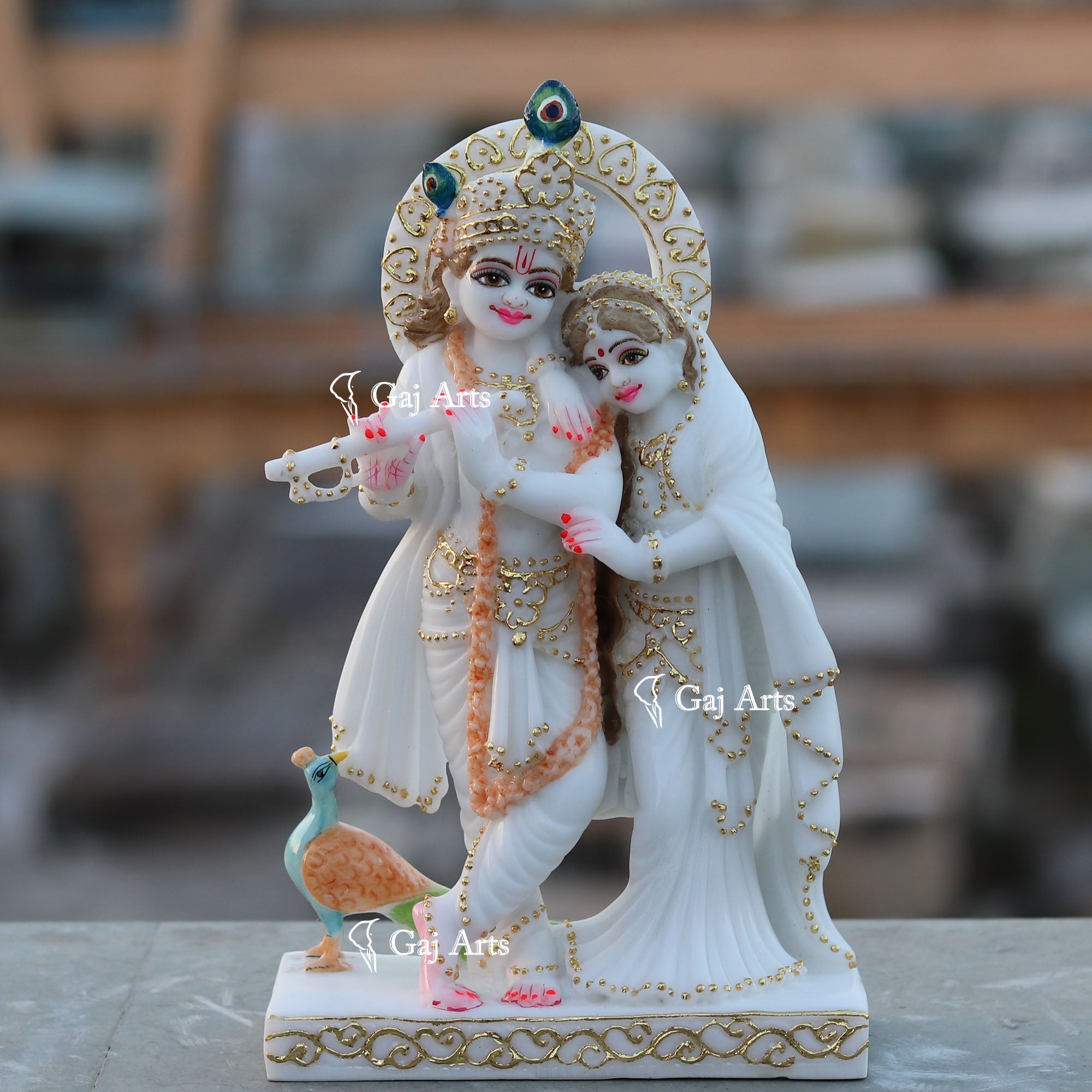 White Marble Ethiopia Radha Krishna Jodi | 12 Inch