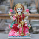 Handcrafted White Marble Lakshmi Maa Idol | 15 Inch