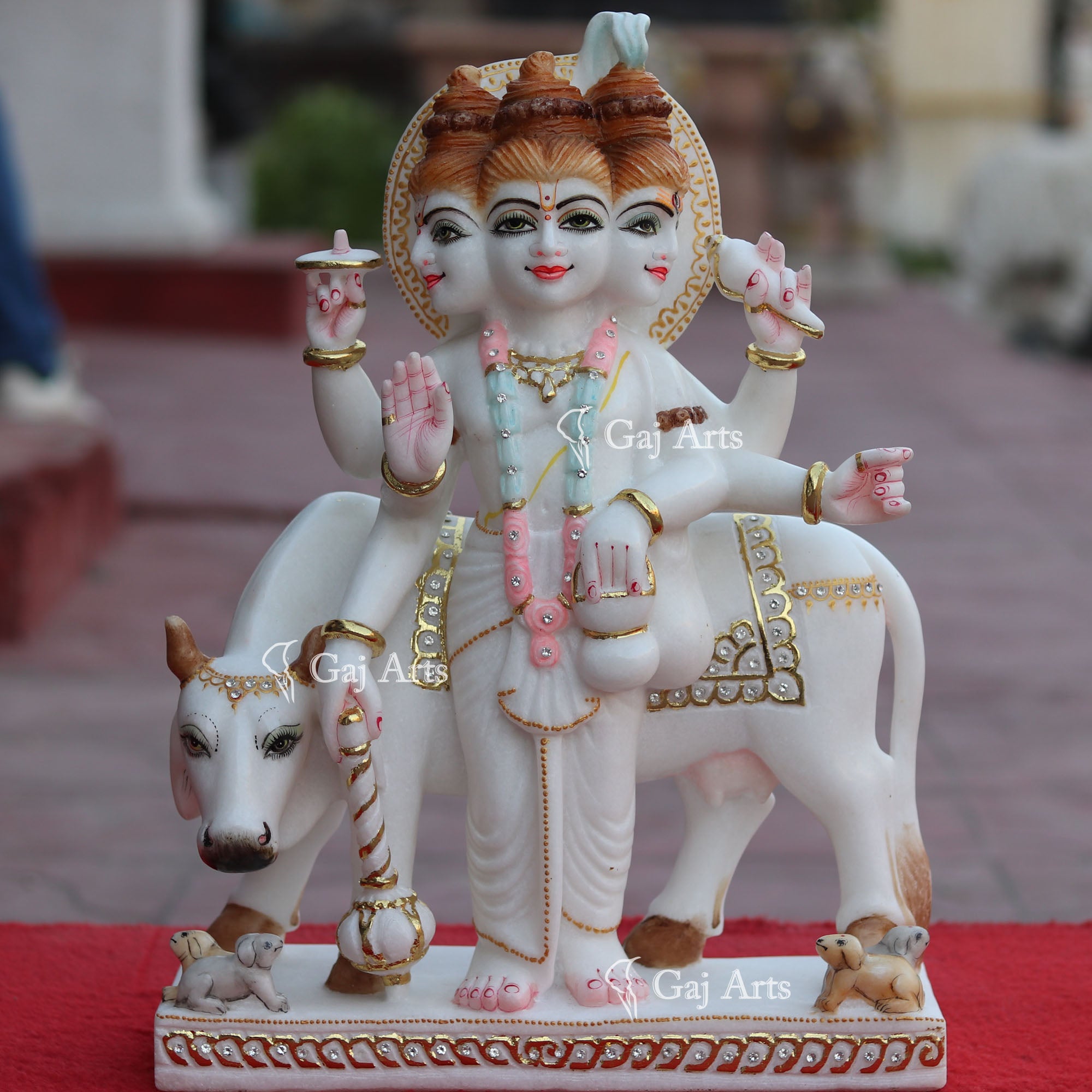 Makrana Marble Dattatreya Idol | 18 Inch