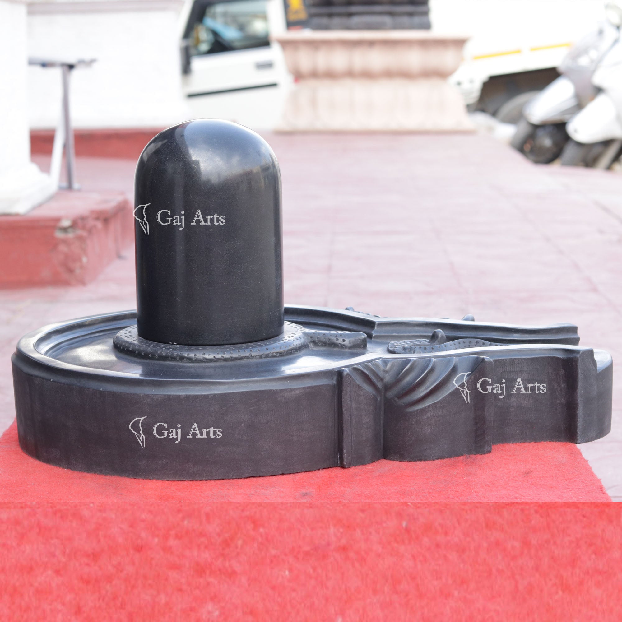 Black Marble Shivling | 24 Inch