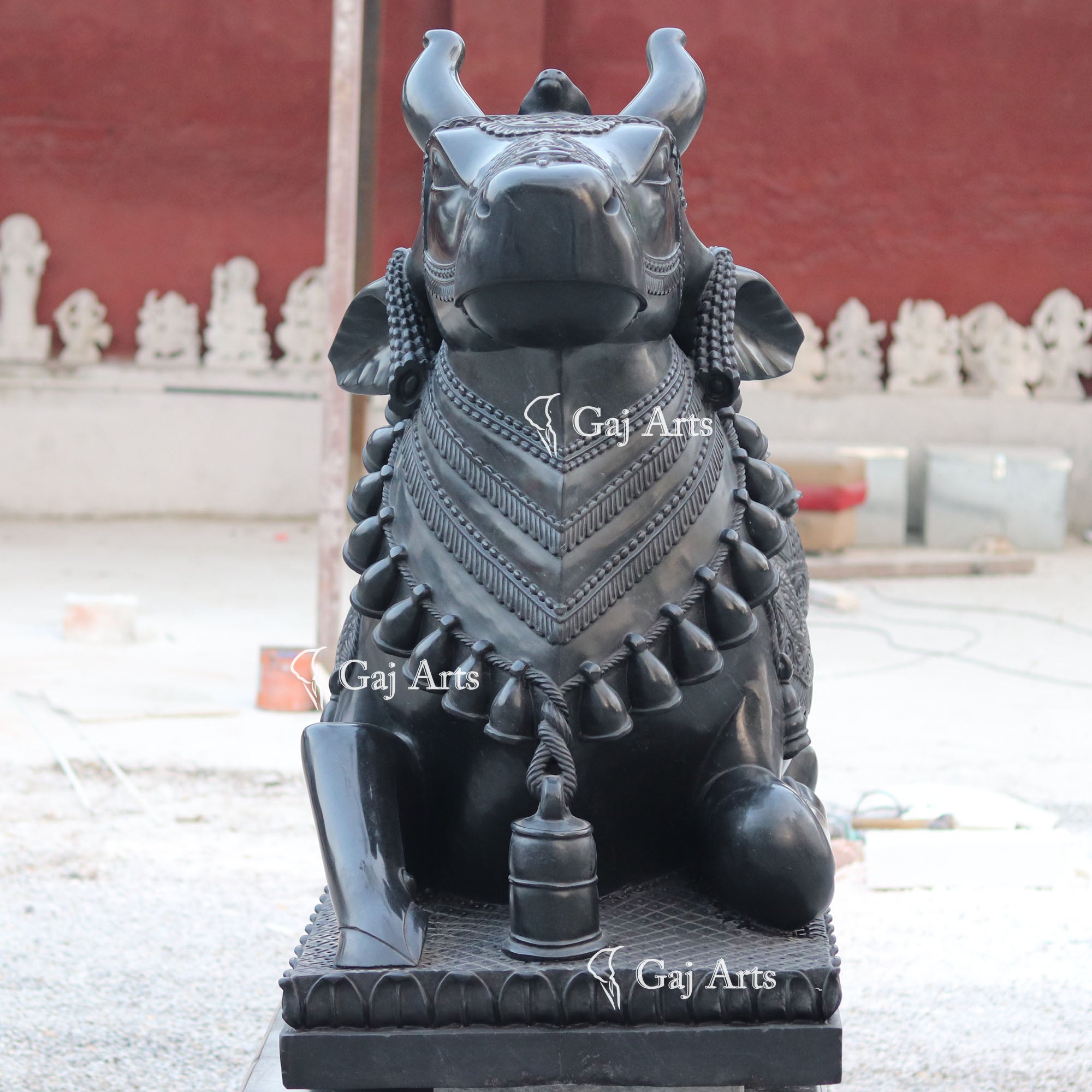 Black Marble Nandi Idol | 60 Inch
