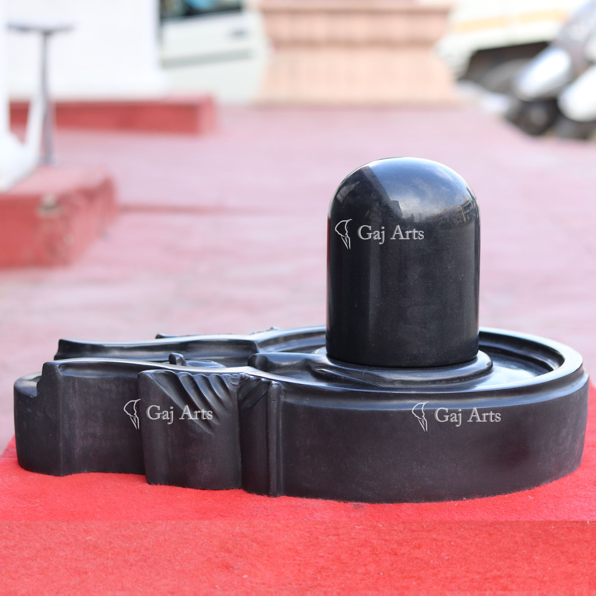 Black Marble Shivling | 21 Inch