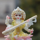 White Marble Saraswati Maa Idol | 6 Inch