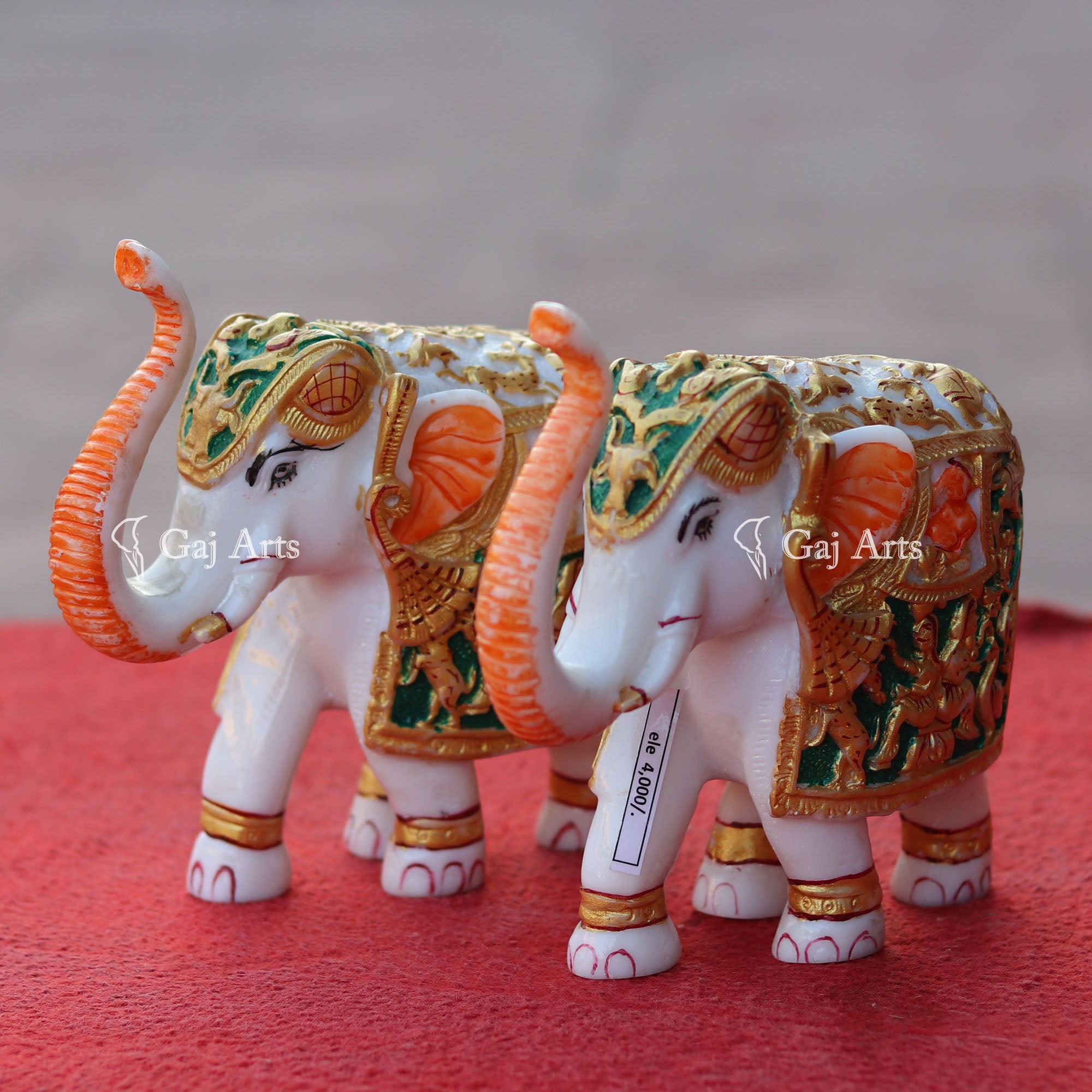 Marble Elephant Statue | 7 Inch