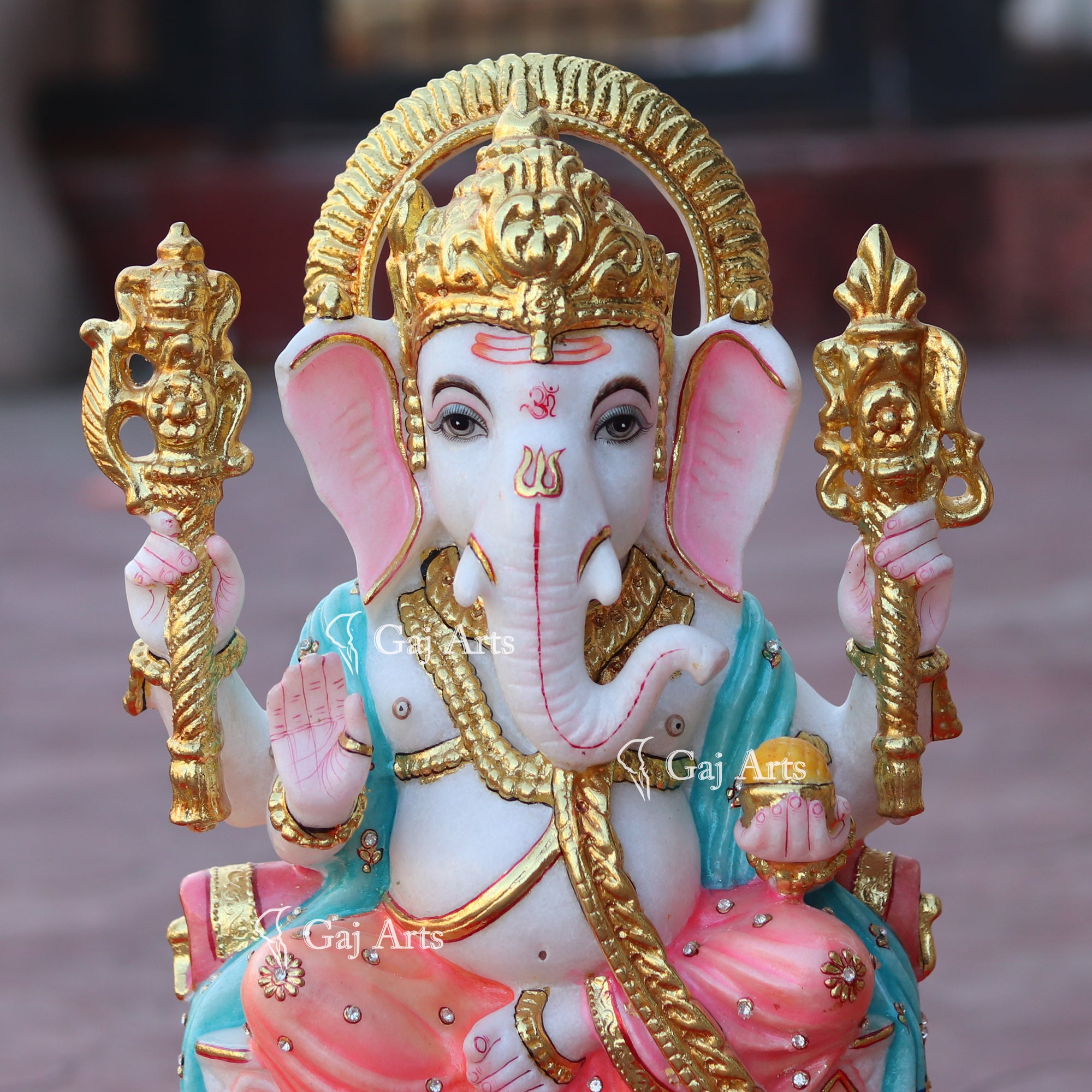 Super White Makrana Marble Ganesh Idol | 18 Inch