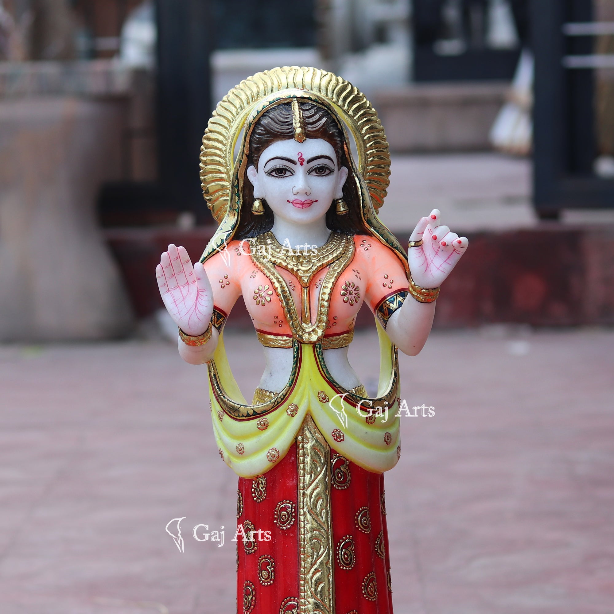 White Makrana Marble Khodiyar Maa Idol | 24 Inch