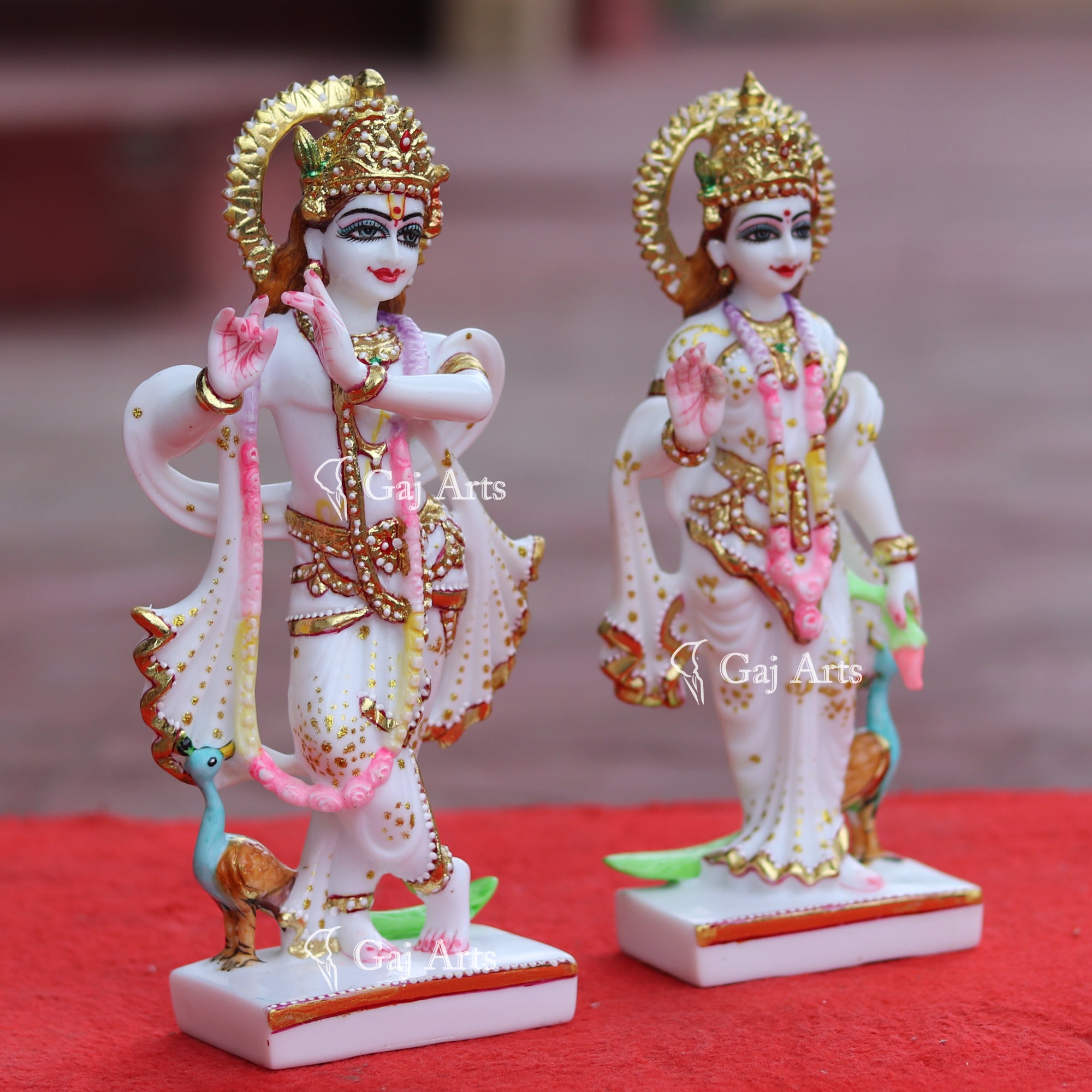Marble Radha Krishna Idol | 9 Inch