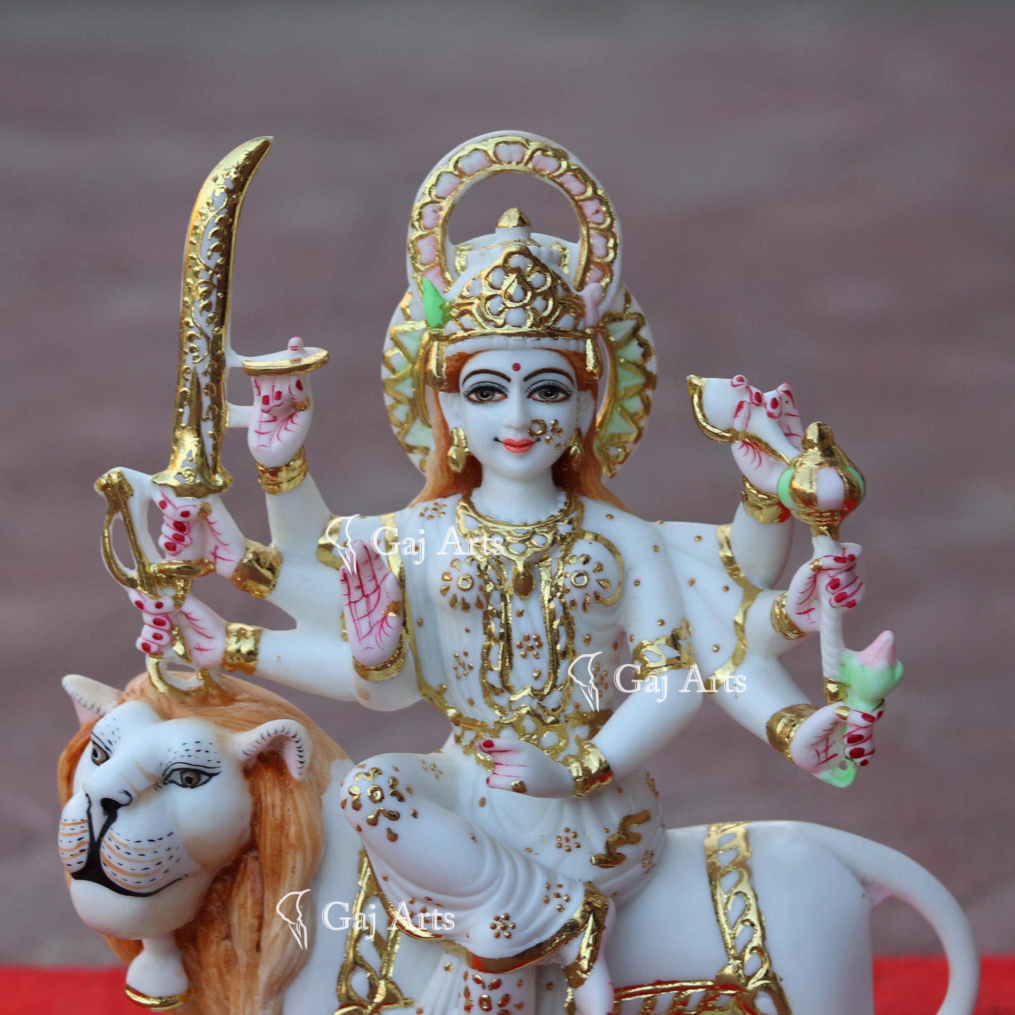 Marble Durga Maa Idol | 15 Inch