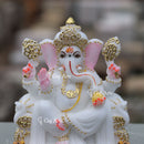 White Marble Ganesh Murti | 7 Inch