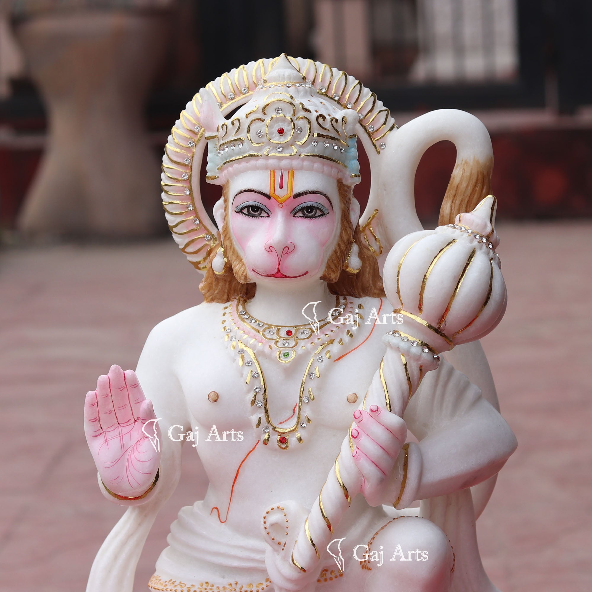Marble Hanuman Ji Idol | 18 Inch