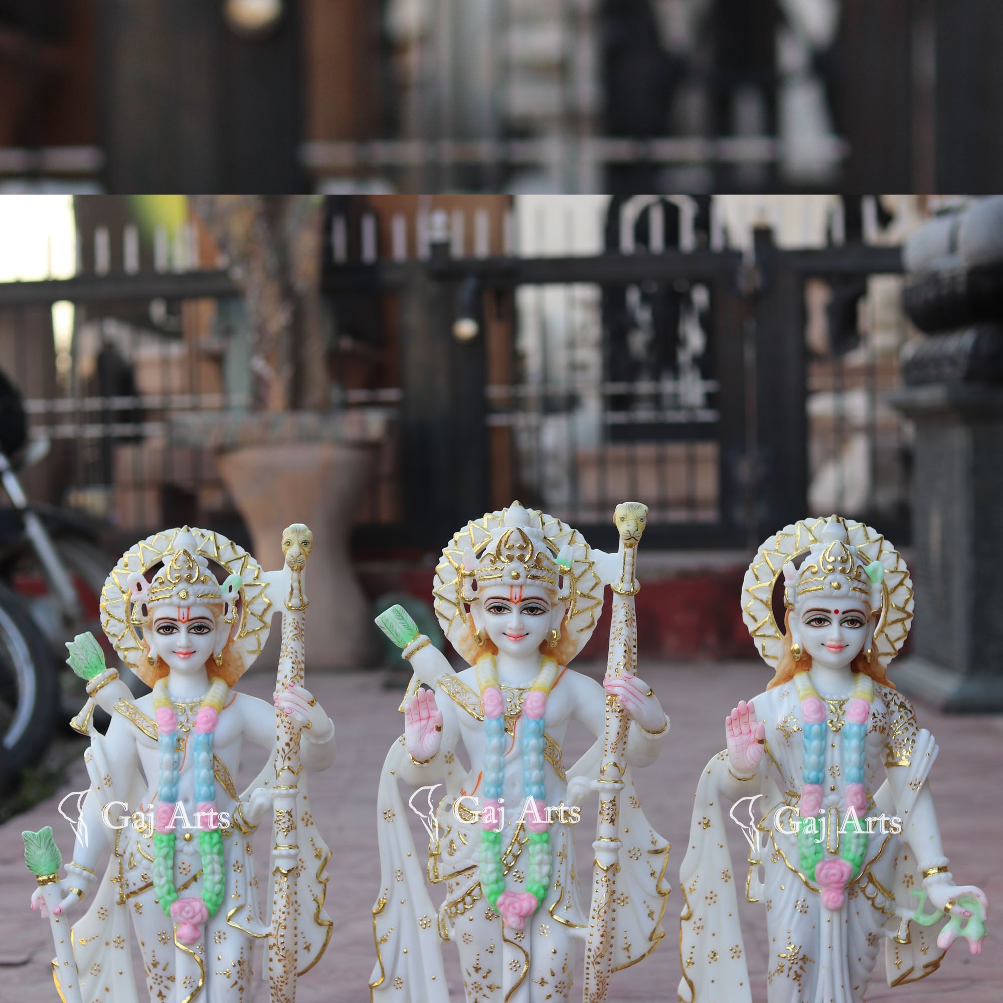 Makrana Marble Powder Ram Jodi Idol | 24 Inch