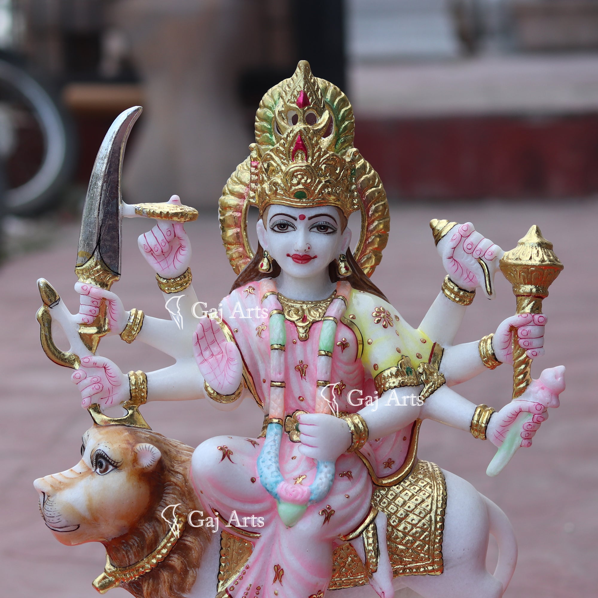 Marble Durga Mata Idol | 18 Inch