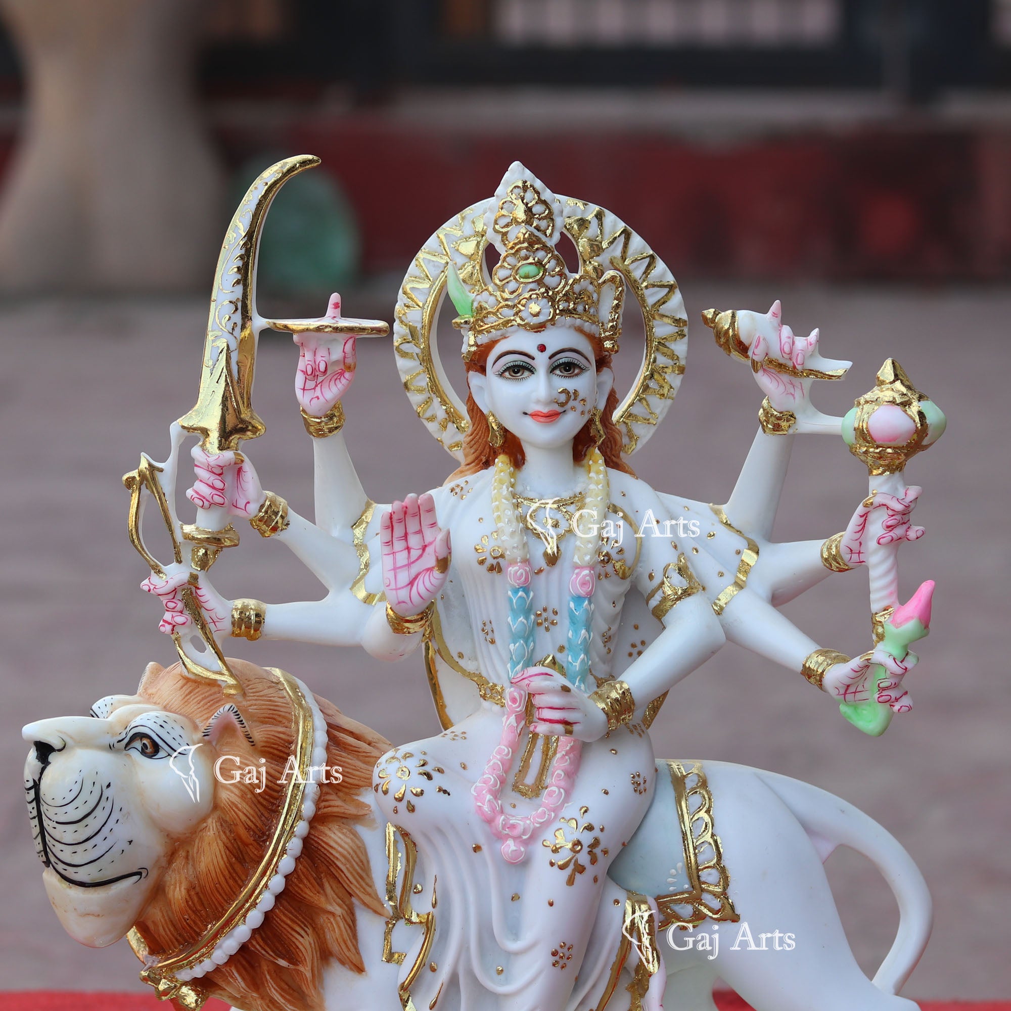 Marble Durga Maa Idol | 18 Inch