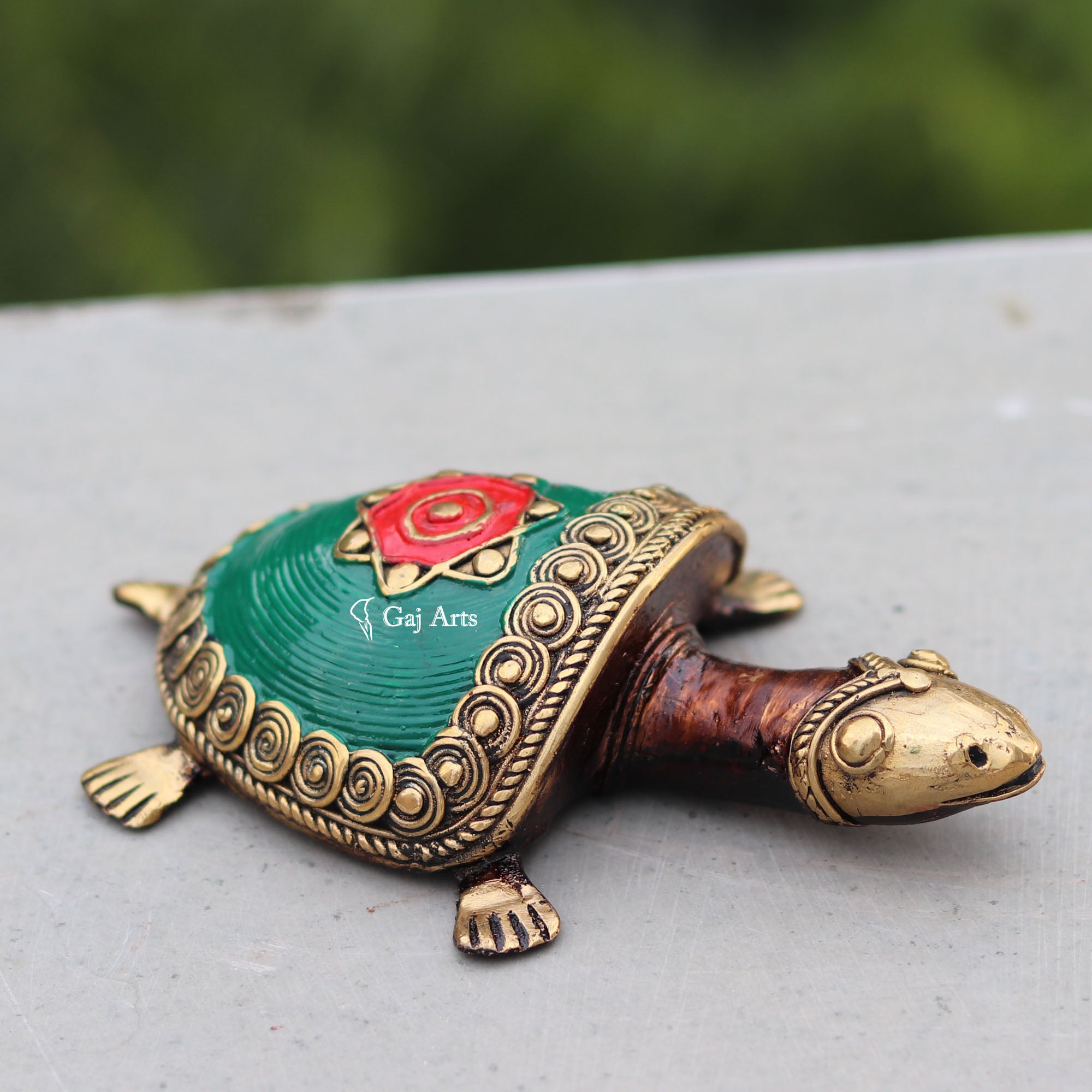 Bastar Dhokra Art Tortoise Figurine | 4.5 Inch