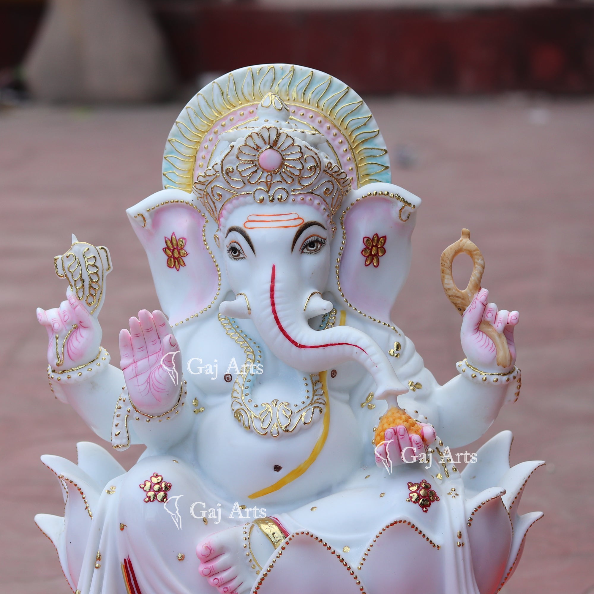 Makrana Marble Powder Ganesh Idol | 18 Inch