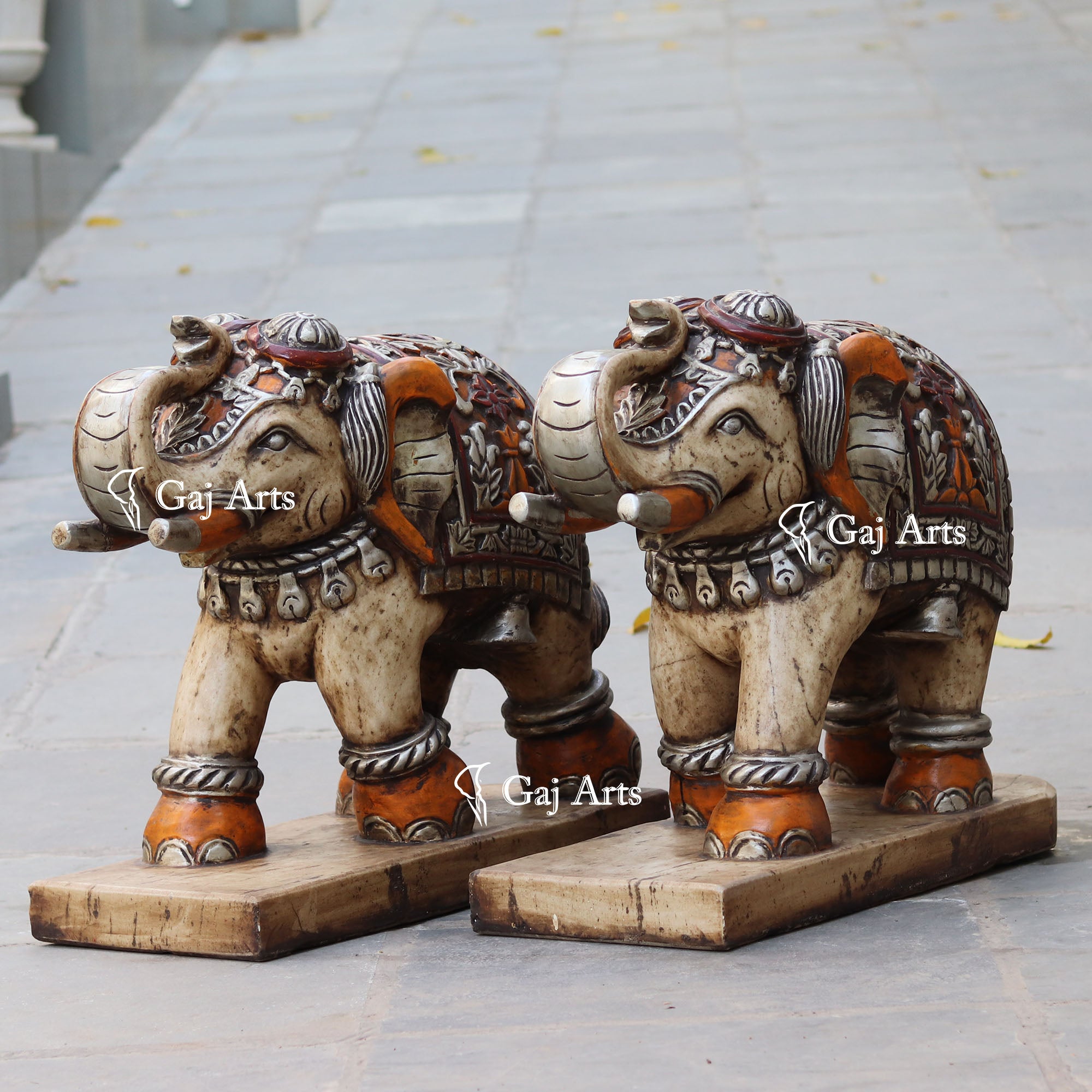 Rajnagar White Marble Elephant Statue | 24 Inch