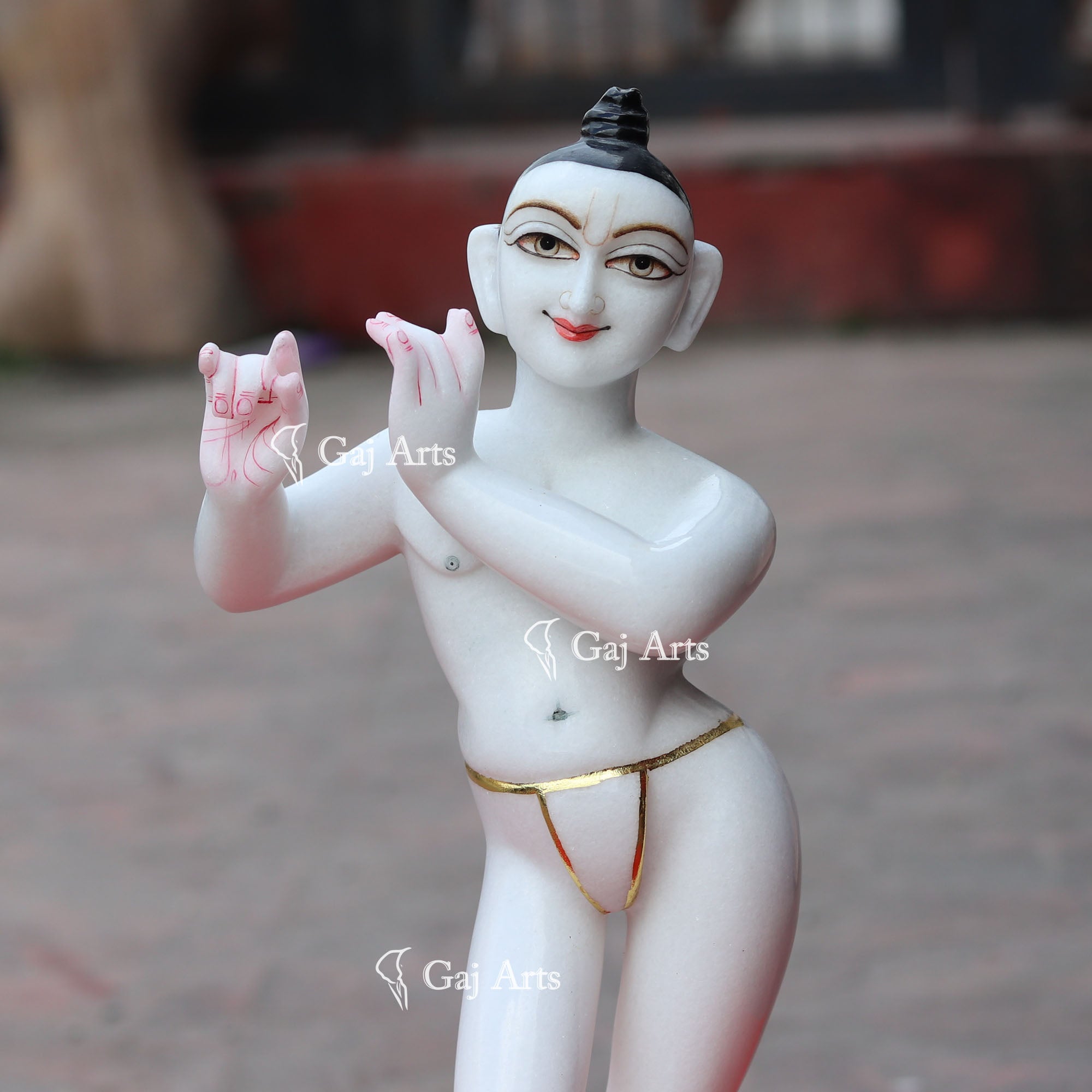 Makrana Marble Iskon Krishna Idol | 18 Inch