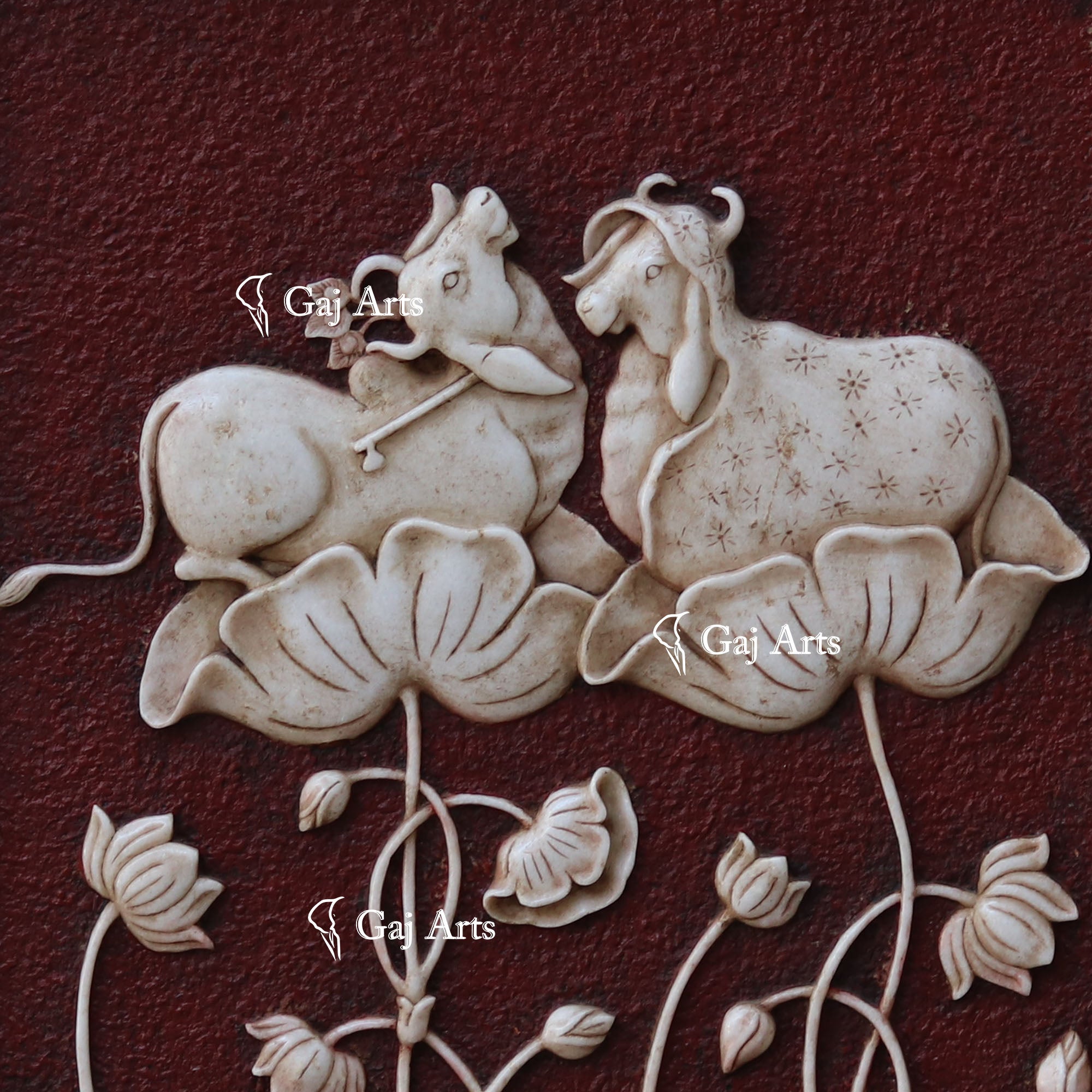 Handcrafted White Marble Wall Panel | 36 Inch