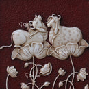 Handcrafted White Marble Wall Panel | 36 Inch
