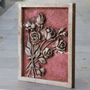 White Marble Flower Wall Panel | 30 Inch