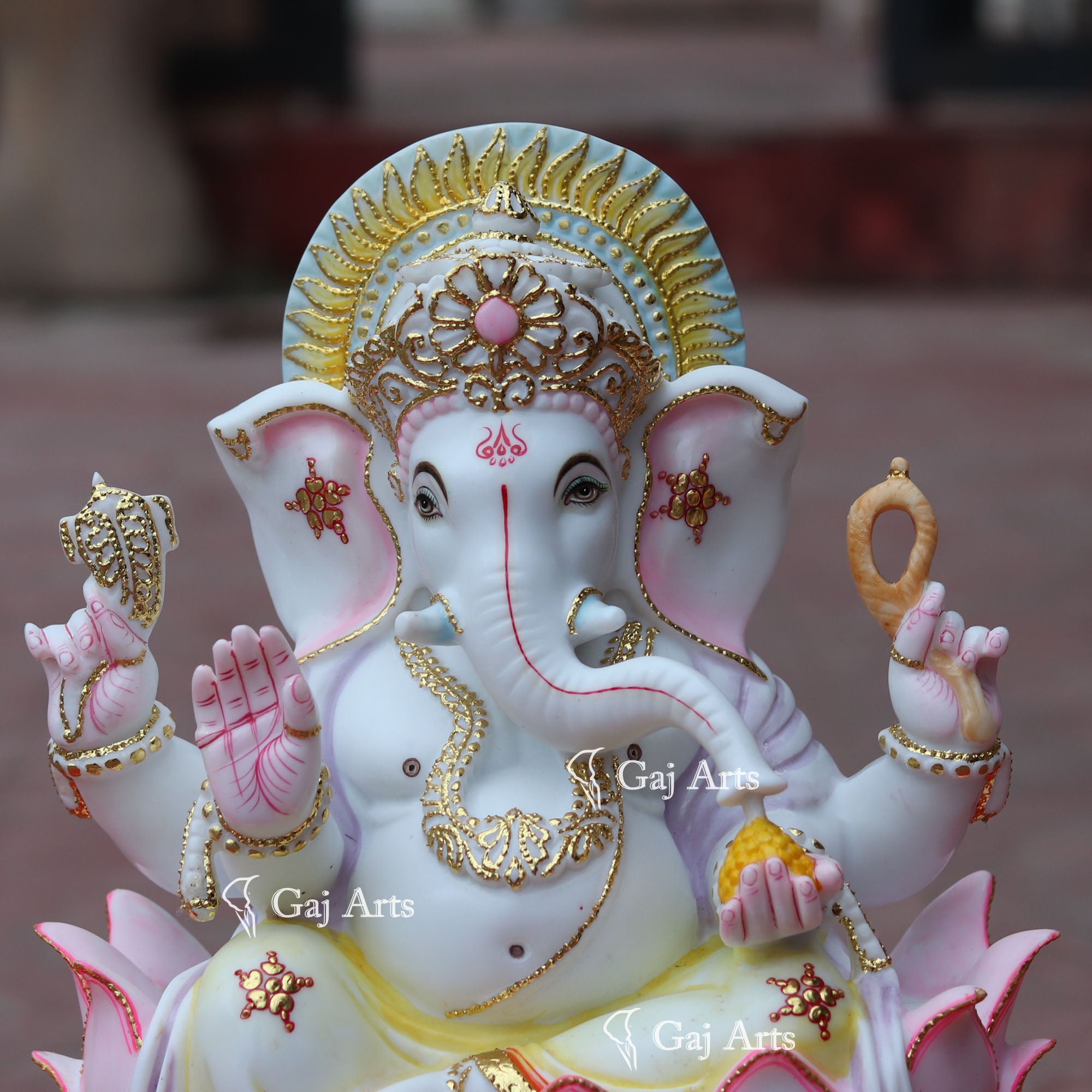Makrana Marble Powder Ganesh Idol | 18 Inch