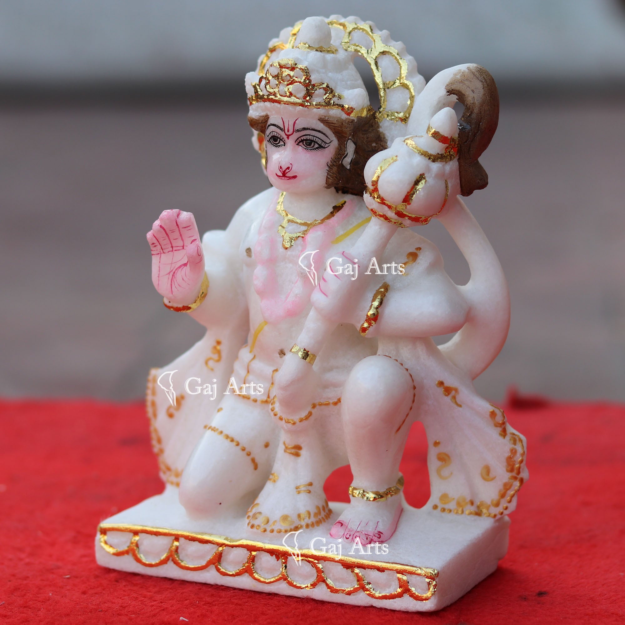 Marble Hanuman Ji Idol | 7 Inch