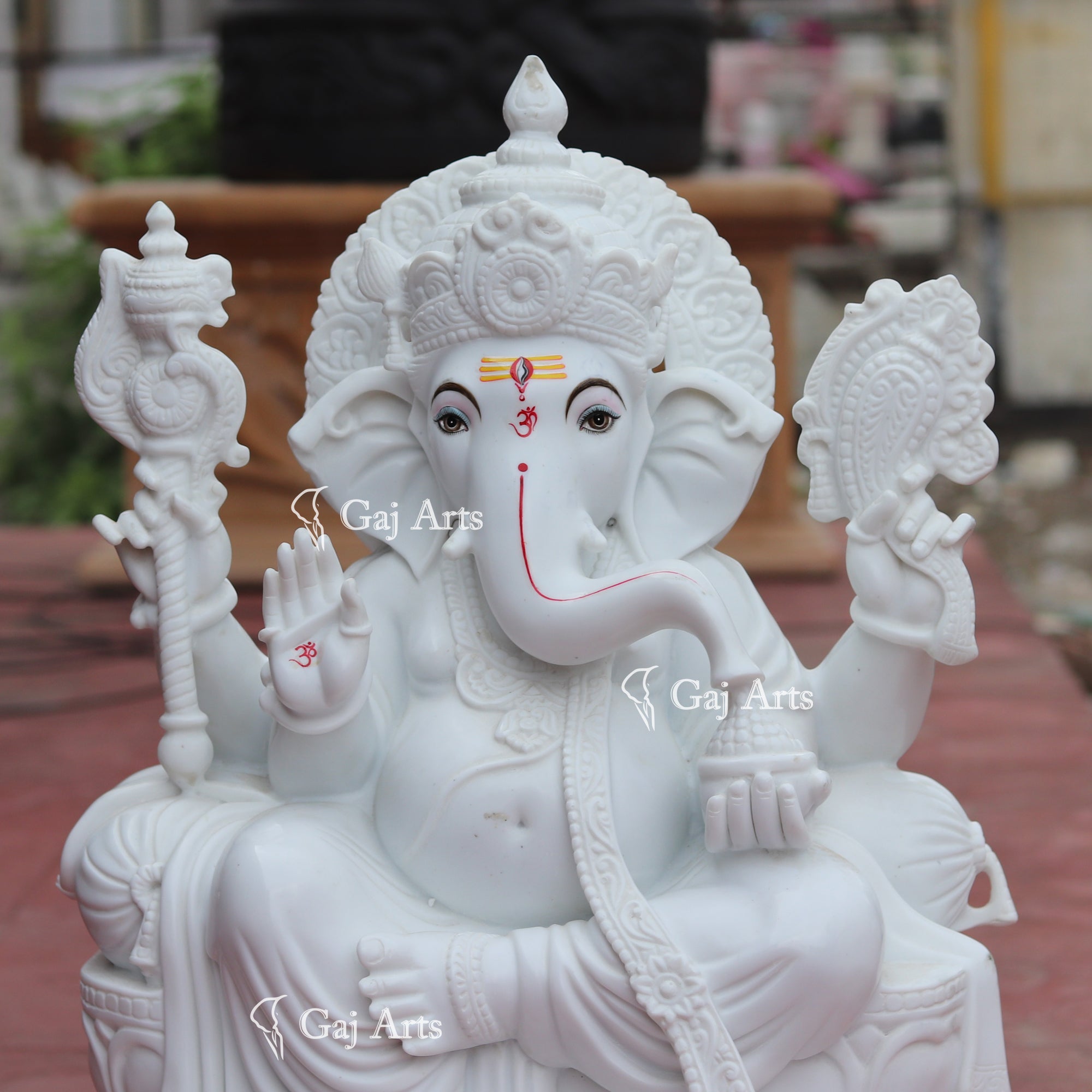 Makrana Marble Powder Ganesh Idol | 30 Inch