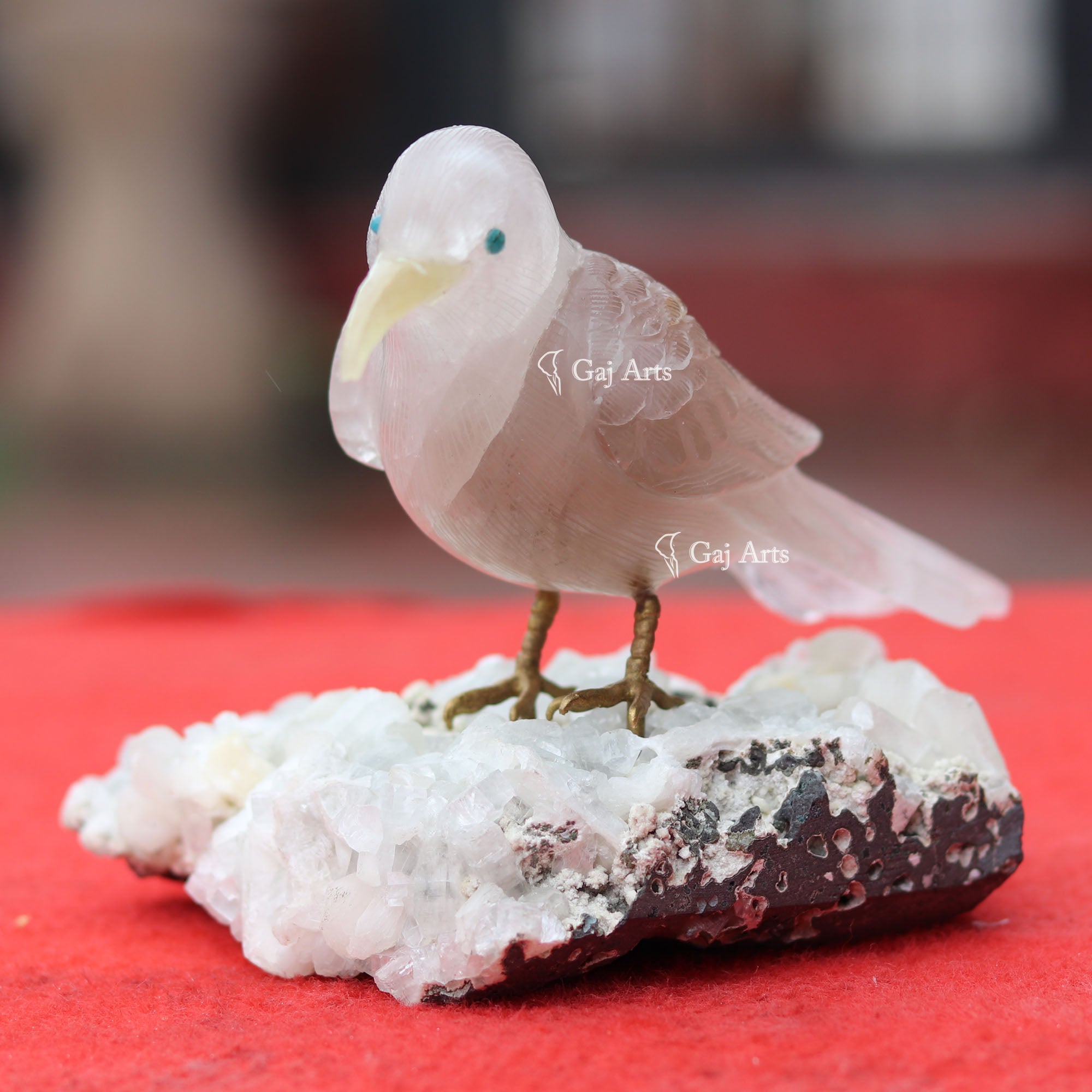 White Quartz Bird Figurine | 5 Inch