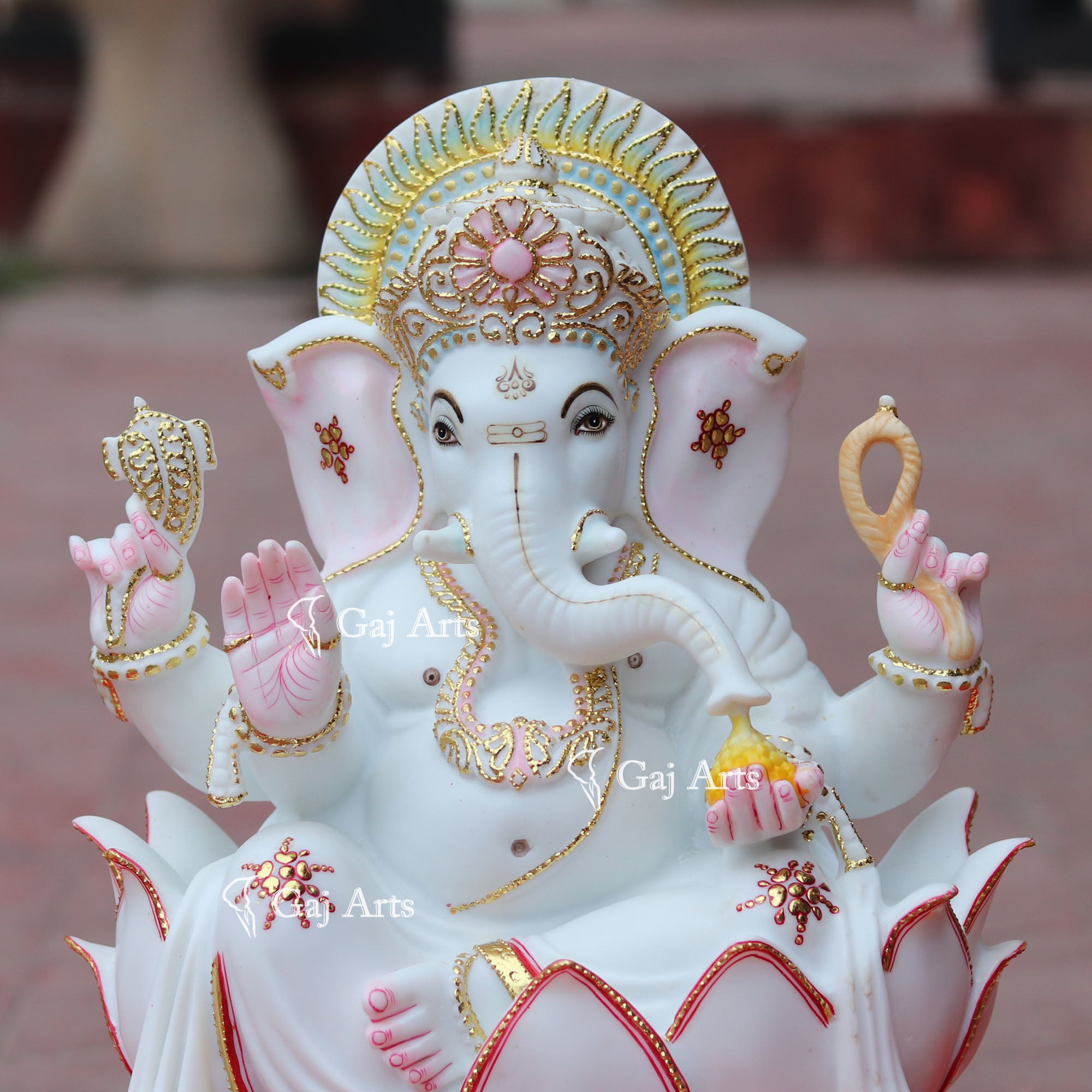 Makrana Marble Powder Ganesh Idol | 18 Inch