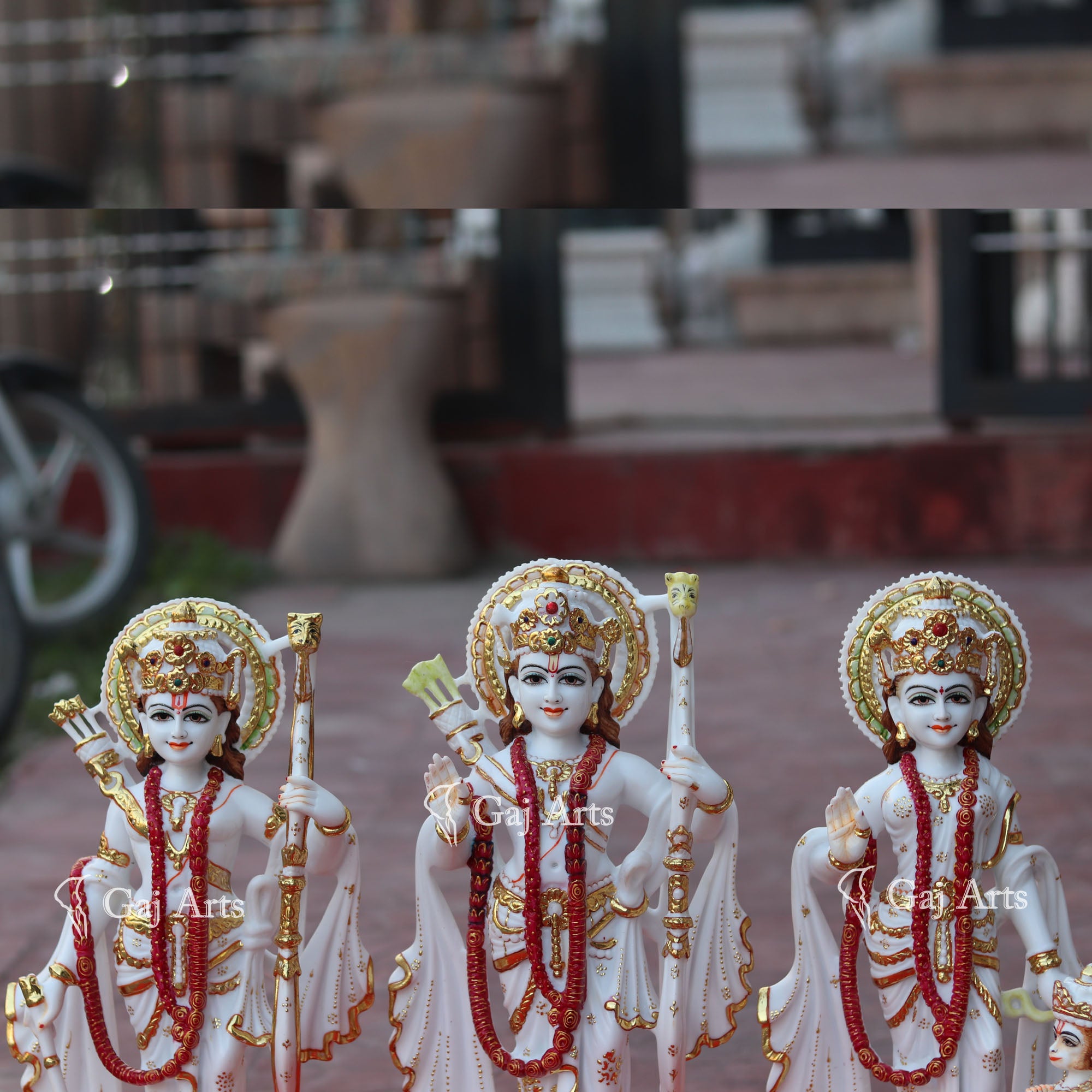 Makrana Marble Powder Ram Jodi Idol | 18 Inch