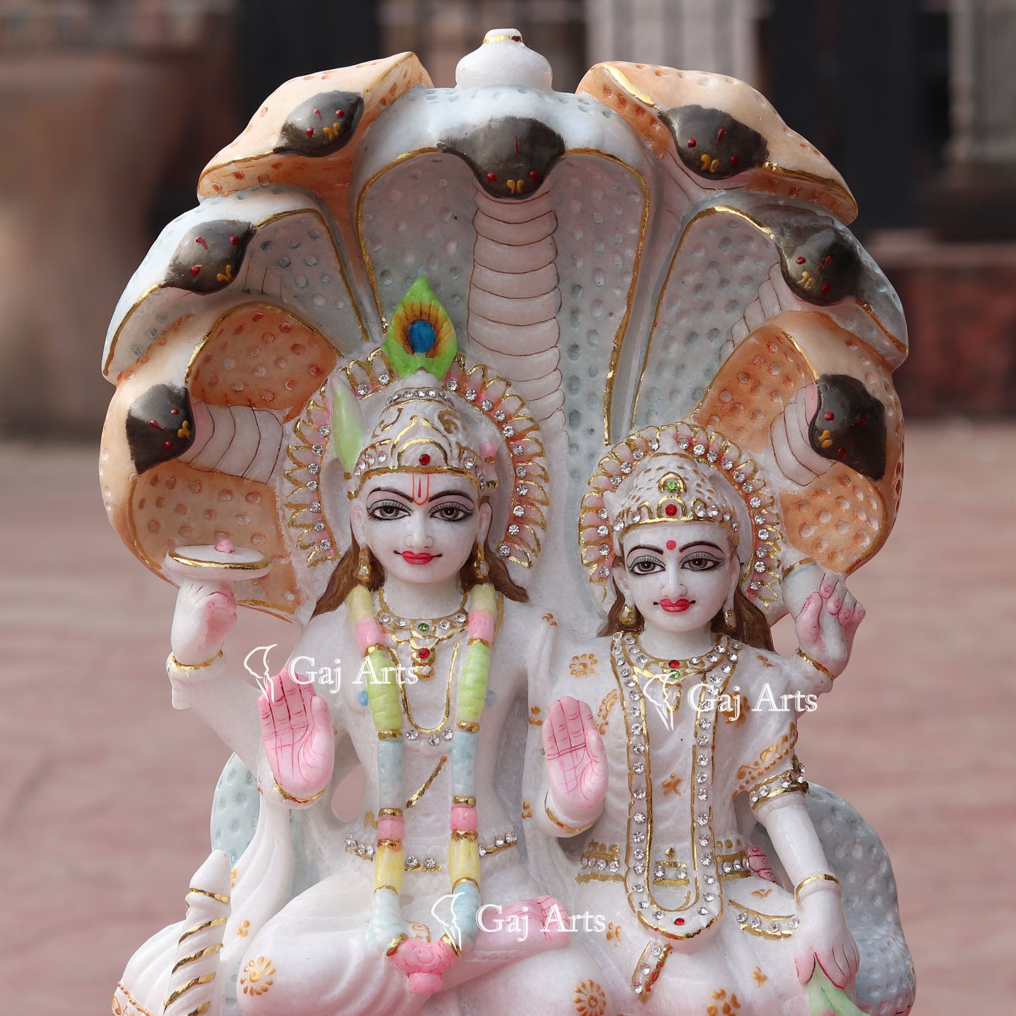 Marble Lakshmi Narayan Idol | 18 Inch