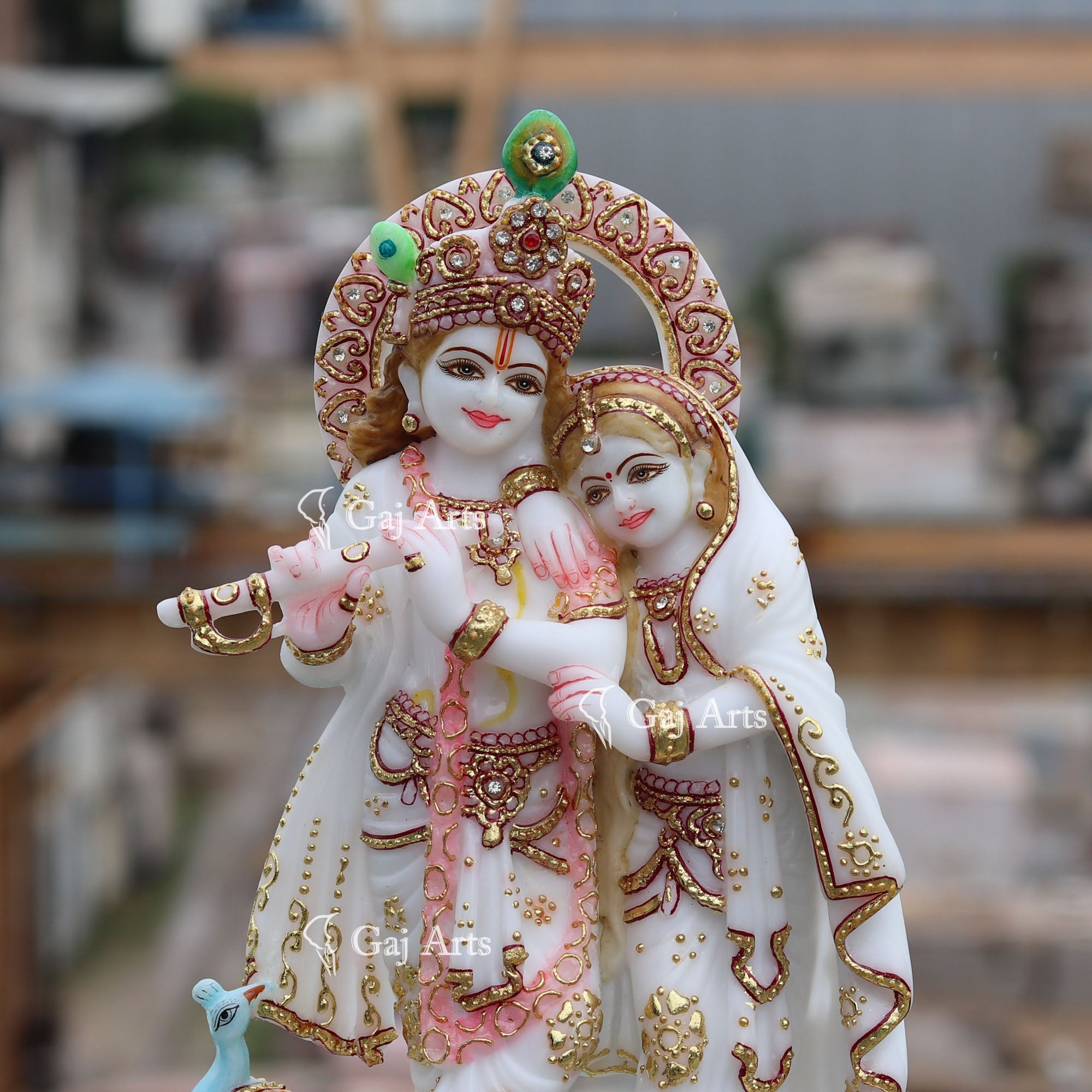 Marble Radha Krishna Jodi Idol | 12 Inch