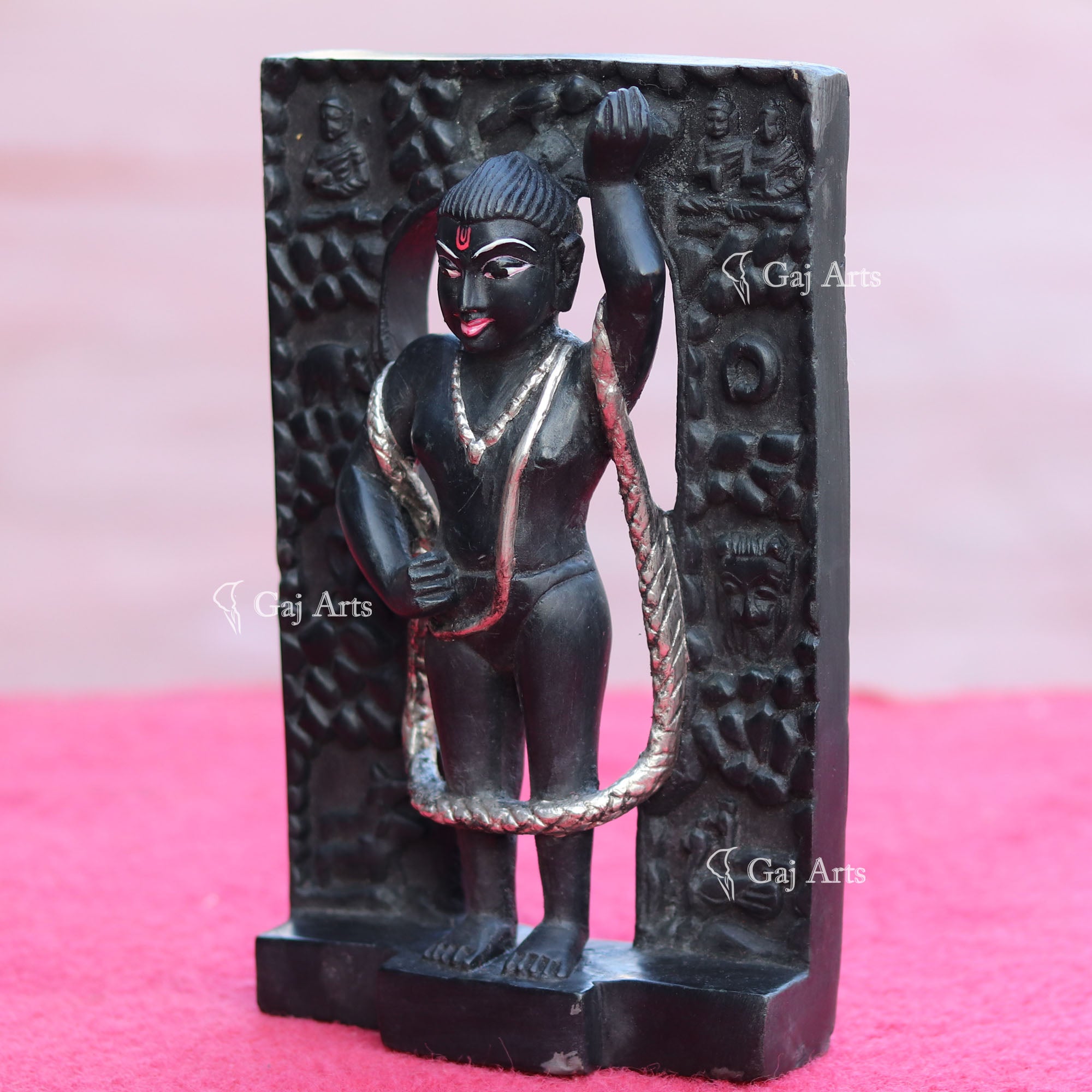 Rajasthan Black Marble Shreenath Ji Idol | 8 Inch