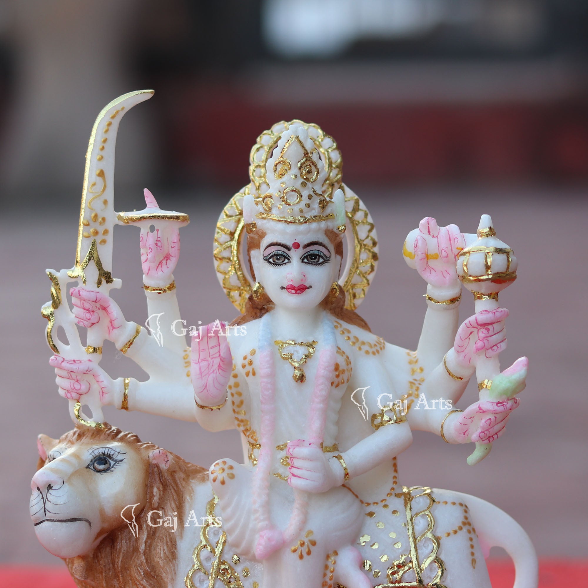 Marble Durga Maa Idol | 9 Inch