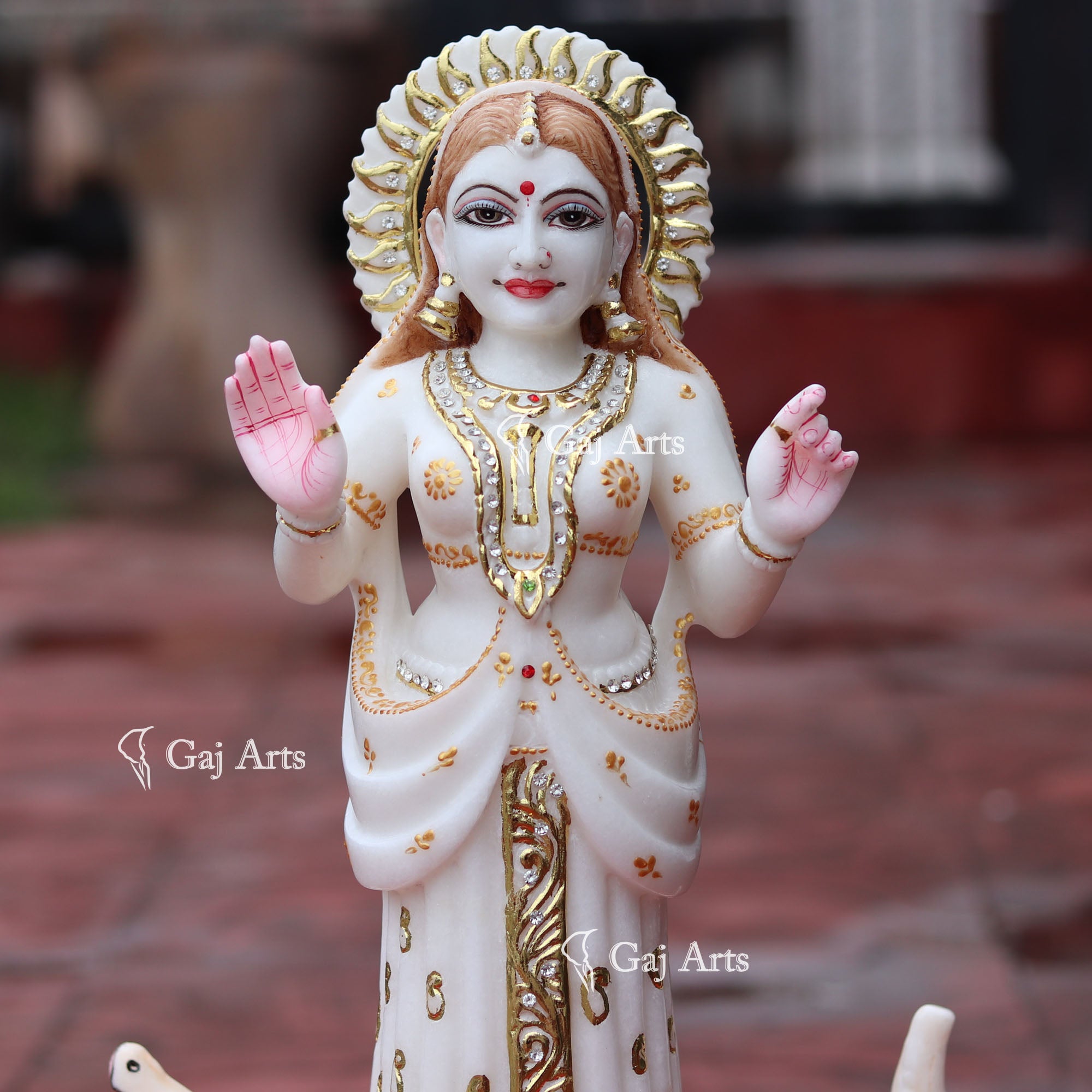 White Marble Khodiyar Maa Idol | 18 Inch