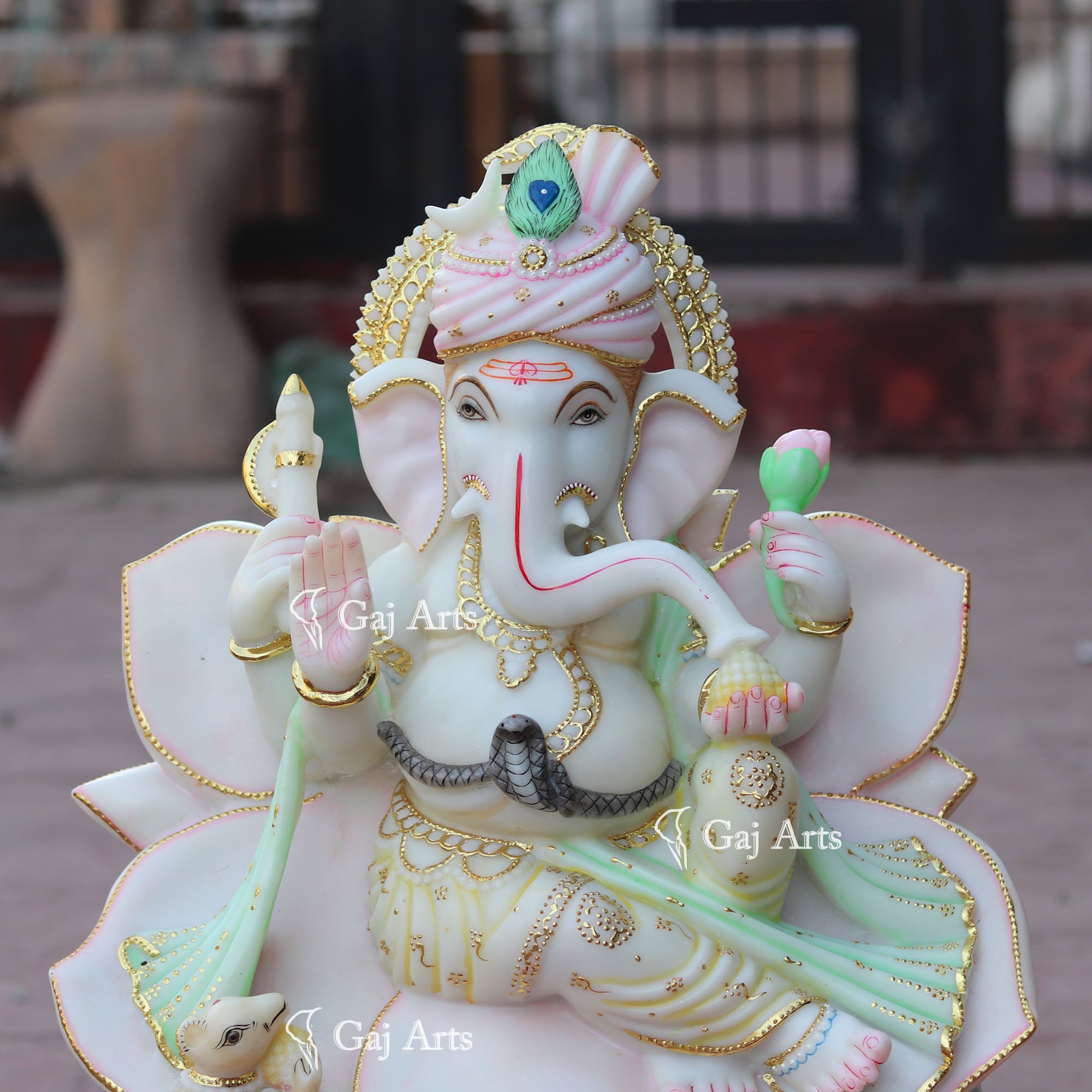 Makrana Marble Powder Ganesh Idol | 24 Inch
