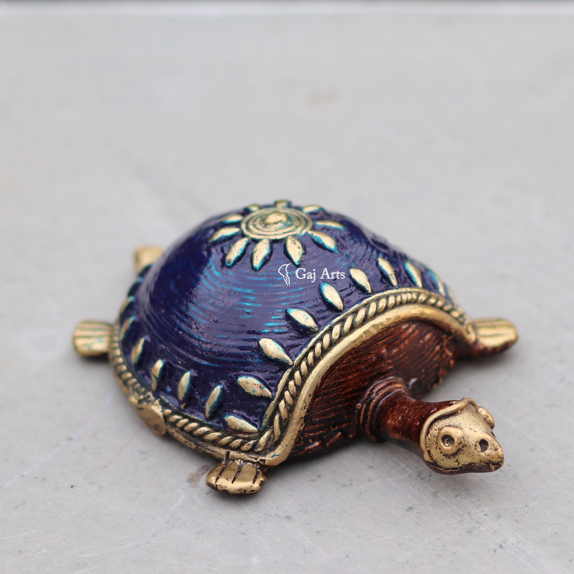 Mini Bastar Dhokra Art Tortoise | 3 Inch