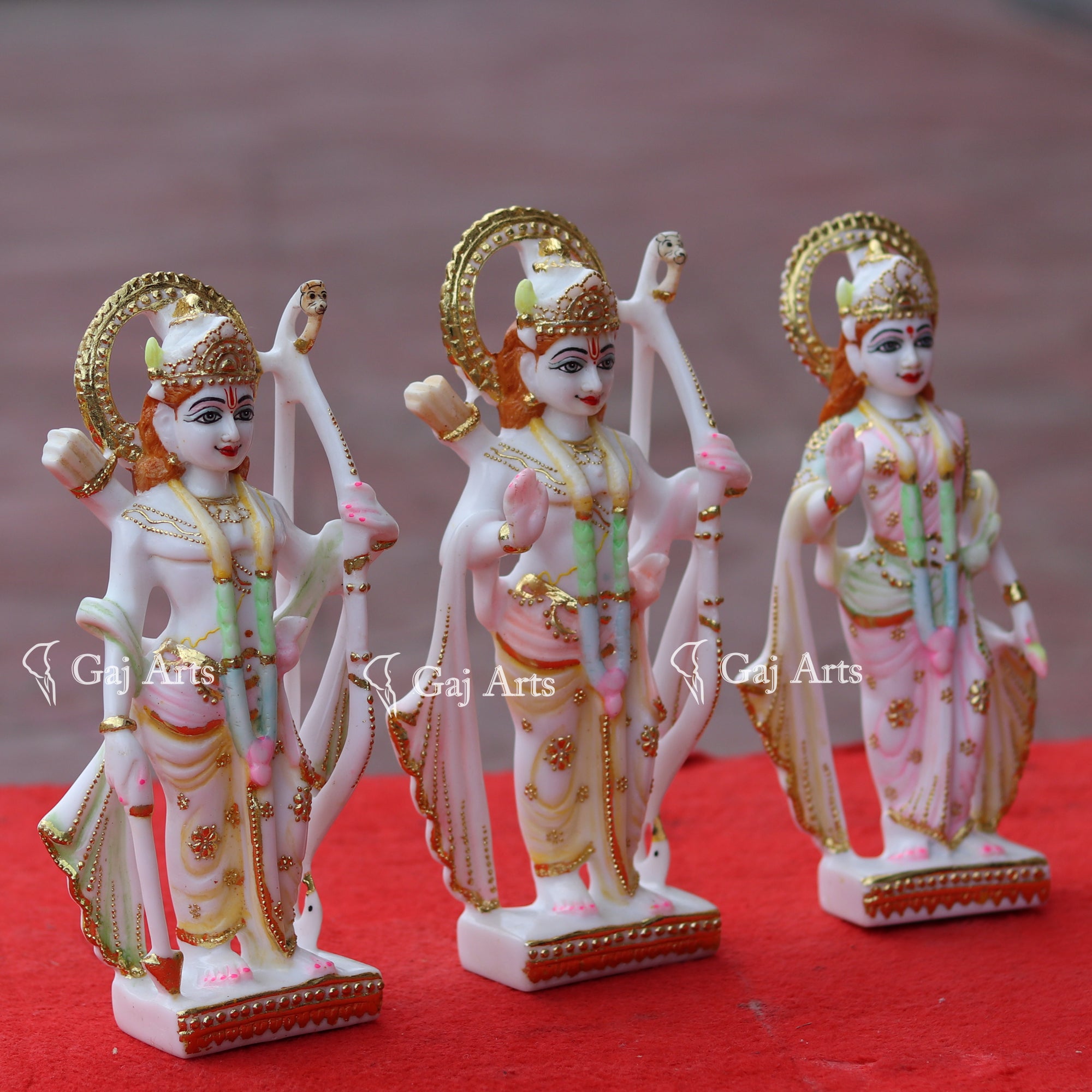 Makrana Marble Powder Ram Jodi Idol | 9 Inch