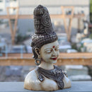 White Antique Finish Lady statue |18 Inch