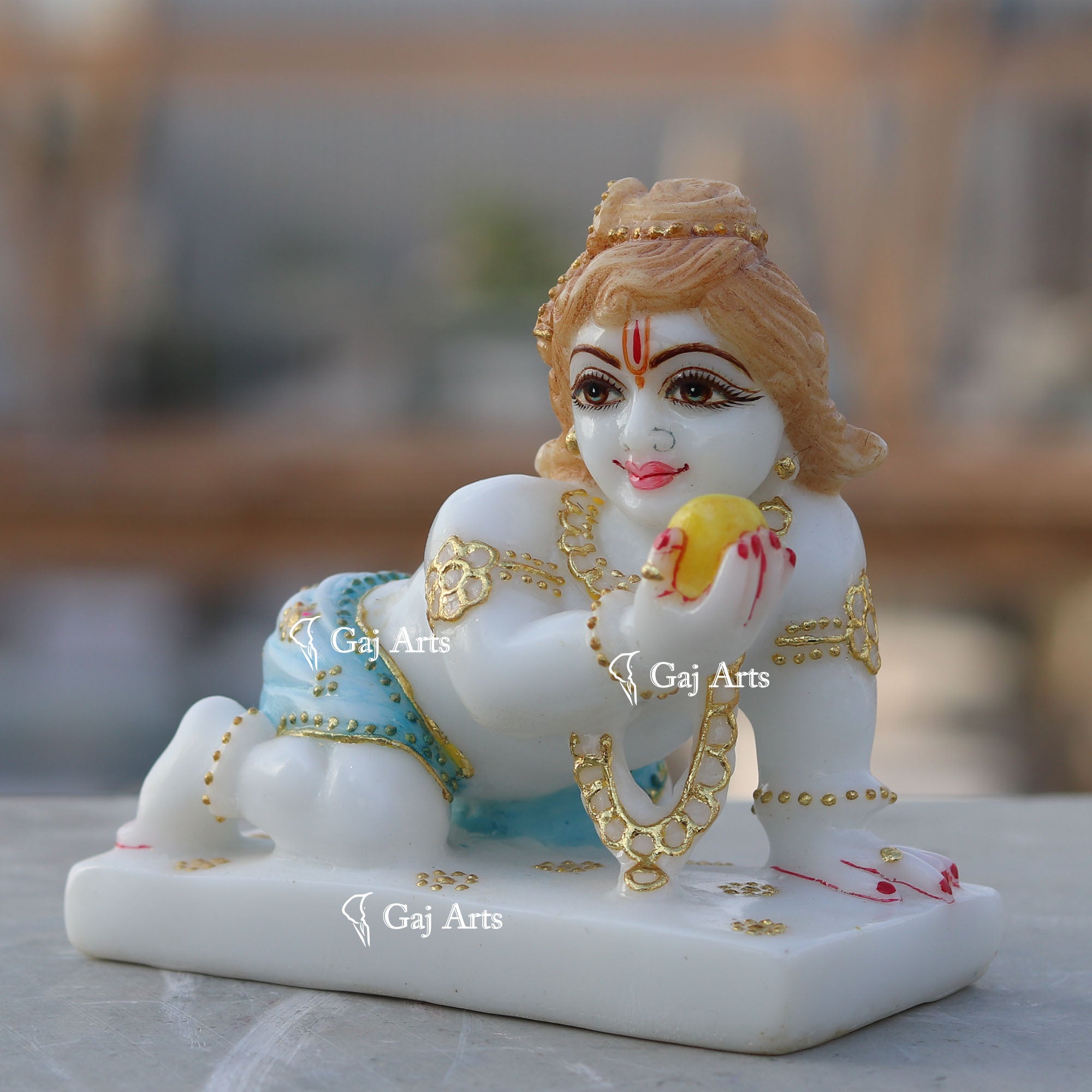 White Marble Bal Gopal Idol | 5 Inch