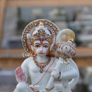 Ethiopia Marble Hanuman Ji Idol | 12 Inch