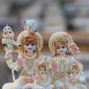 White Marble Shiv Parivar Idol | 7 Inch