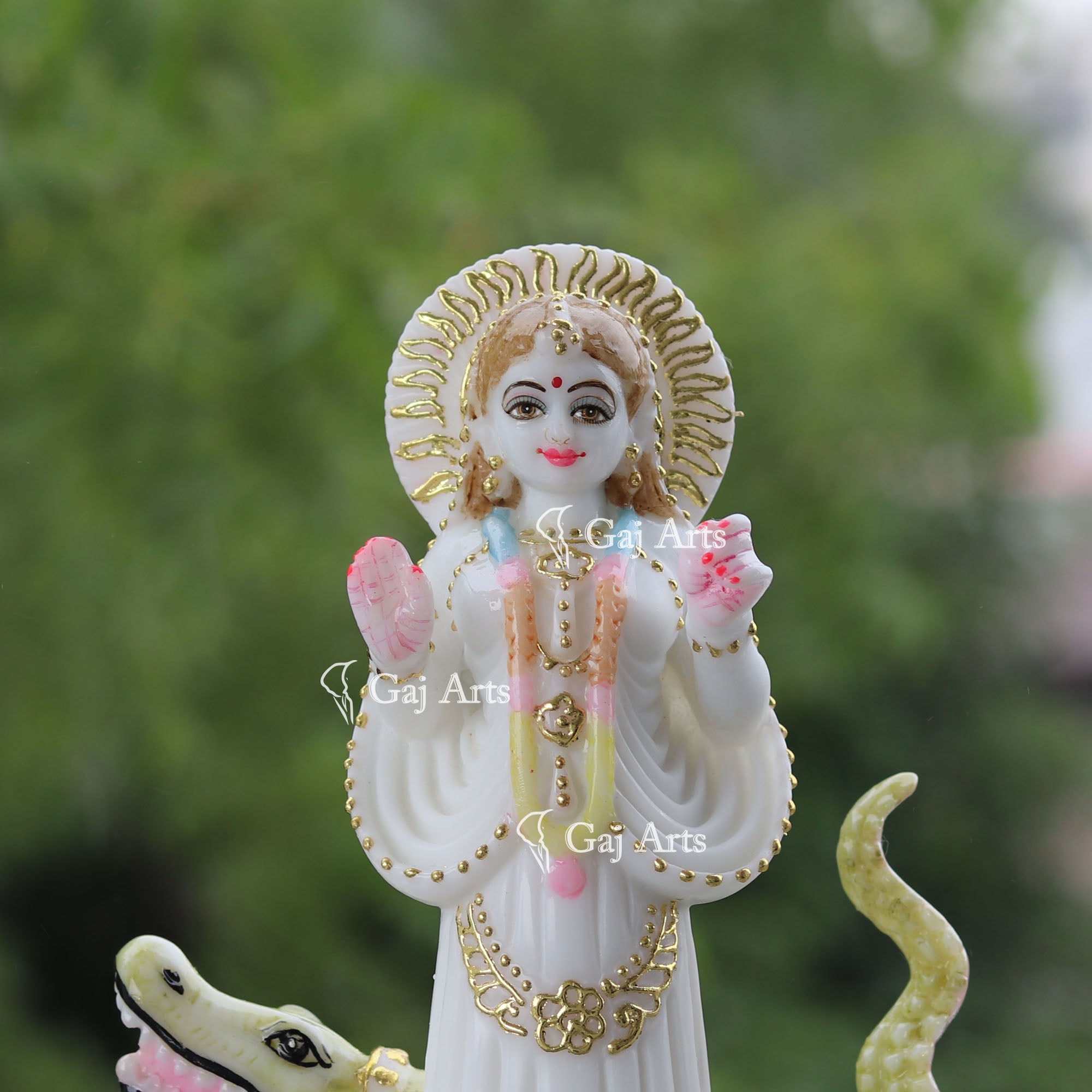 White Marble Khodiyar Maa Idol | 9 Inch