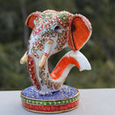 Modern Hand Painted Marble Ganesh Statue | 8 Inch