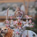 White Marble Durga Maa Idol | 15 Inch