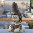 White Antique Finish Lady statue |18 Inch