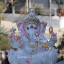 White Marble Ethiopia Ganesh Idol | 15 Inch