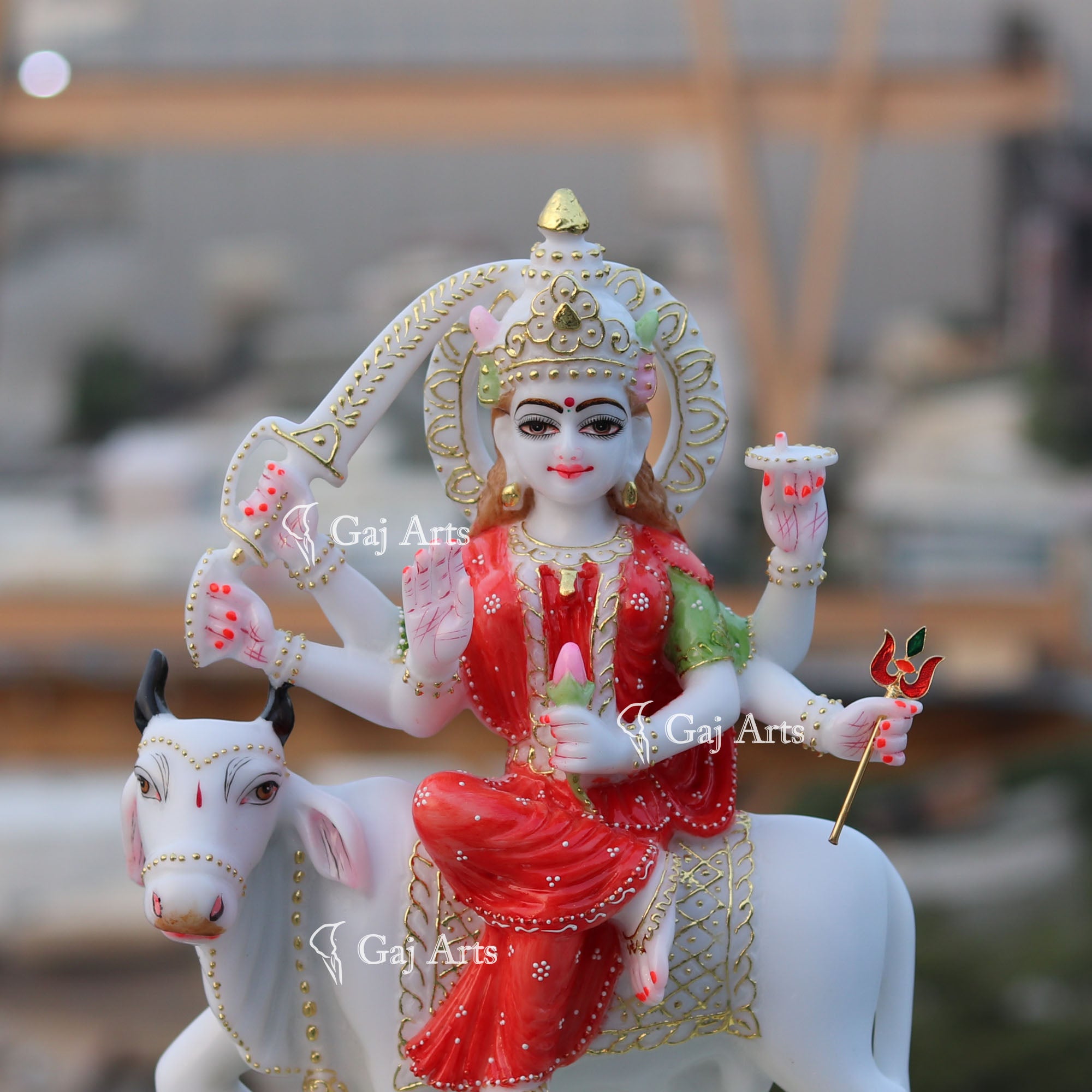 White Marble Umiya Maa Idol | 18 Inch